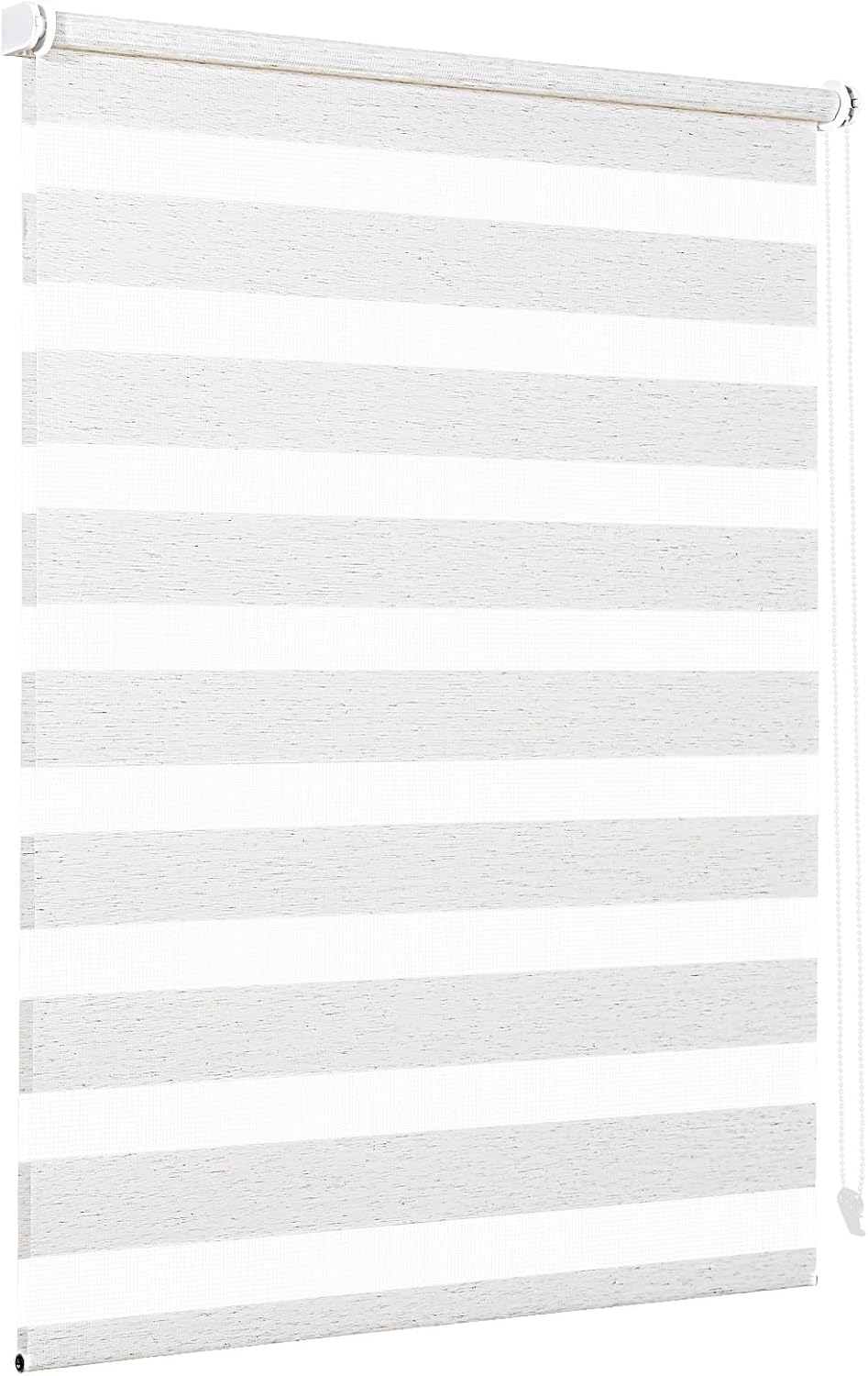 Detalle de Sekey Doppelrollo Klemmfix ohne Bohren für Fenster – 90x130 cm, Leinenoptik