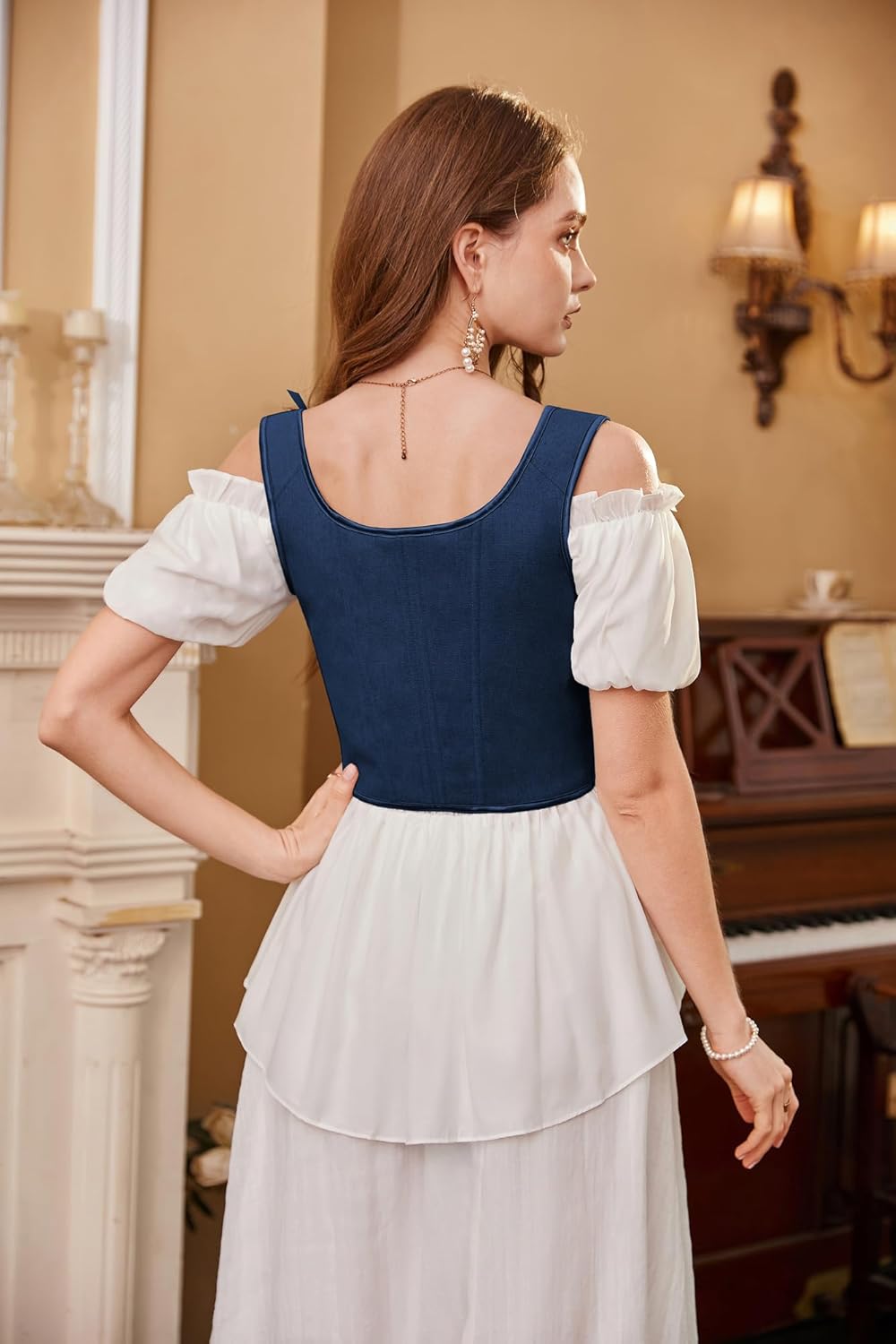 Thumbnail 4 de SCARLET DARKNESS Corset Renaissance lacets femme