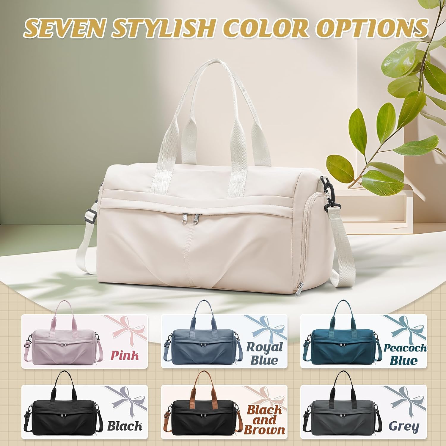 Thumbnail 6 de HYC00 sports gym bag 28.8L beige