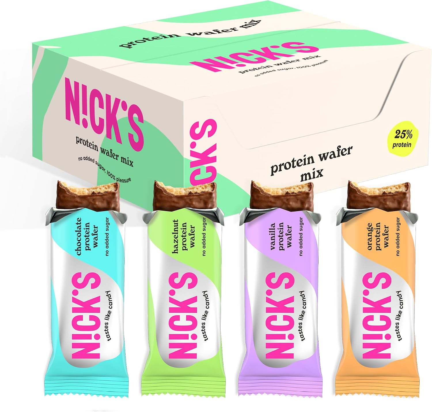 NICKS Barres Keto Protéinées Gaufrettes chocolat 40 g