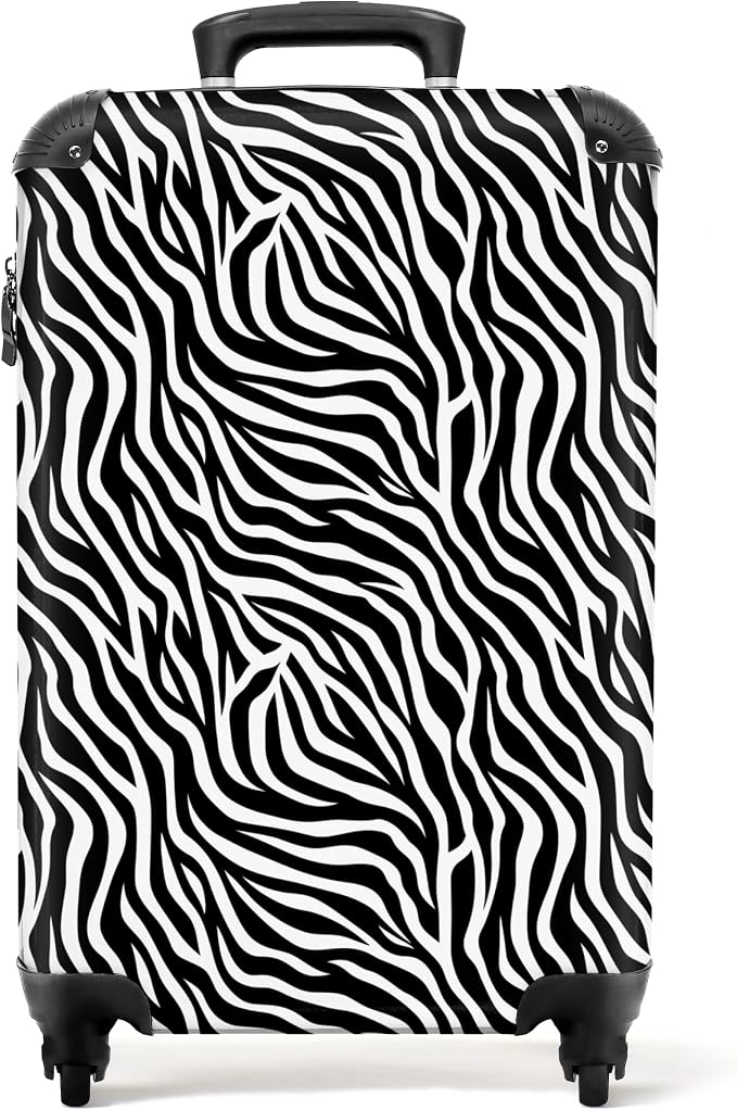 Detalle de NoBoringSuitcases.com® Maleta de Cabina Zebra con Ruedas 360° ✈