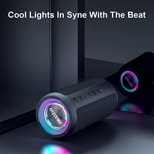 Detalle 2 de Ortizan X10P Altavoz Bluetooth Potente, IPX7, 30H y Luz LED 🔊