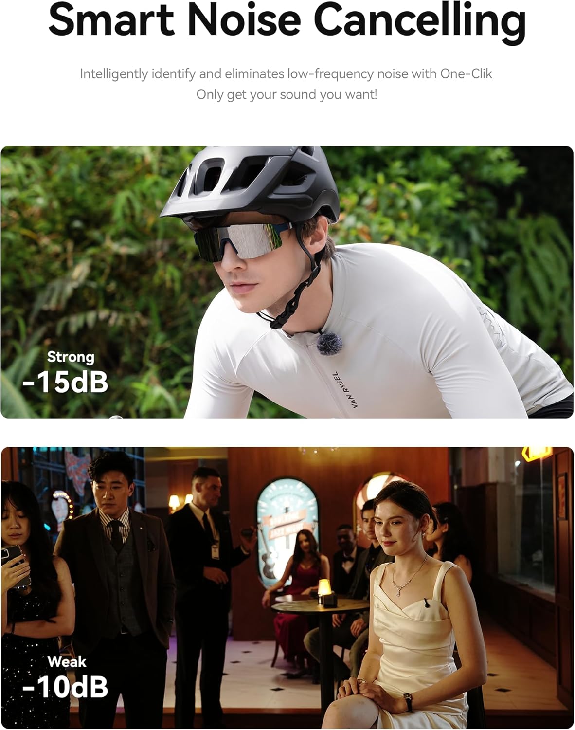 Thumbnail 4 de Hollyland Lark M2S Combo (Camera RX+USB-C RX+ Lightning) microfono lavalier wireless per iPhone, camera, Android e PC