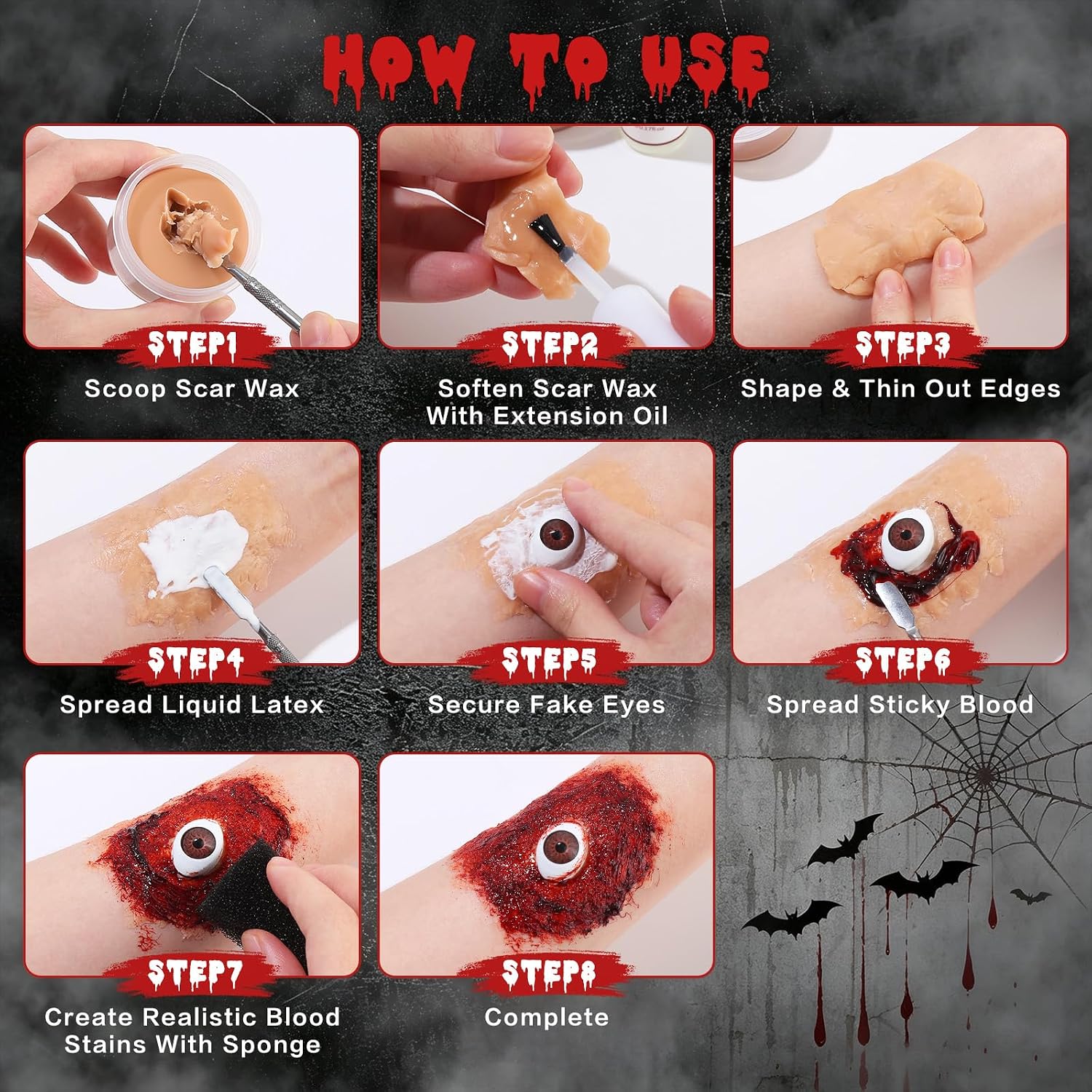 Thumbnail 5 de Halloween SFX Makeup Kit for Popped-Eye Zombie and Monster Looks