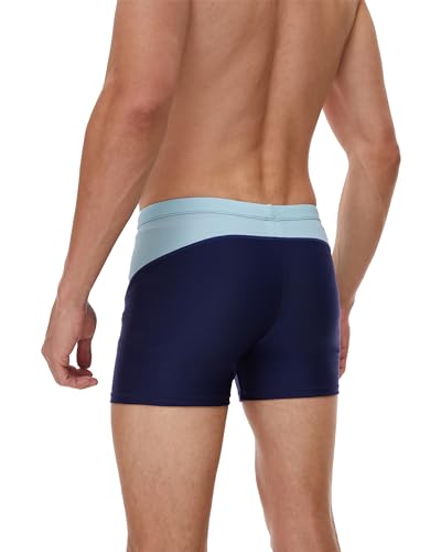 Detalle de AMZSPORT Maillot de Bain Homme Short de Bain à Séchage Rapide – Bleu, L