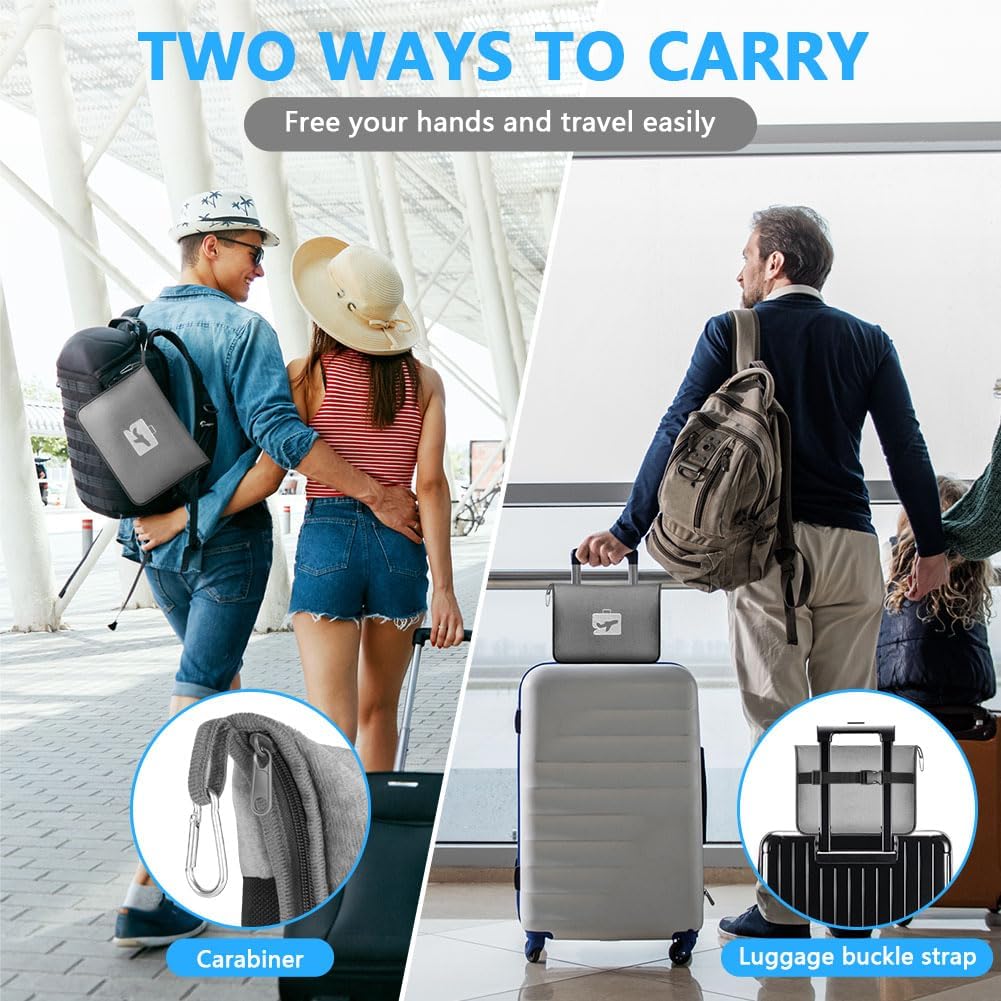 Detalle 2 de flintronic Travel Blanket and Pillow 2 in 1: Compact, Lightweight and Versatile