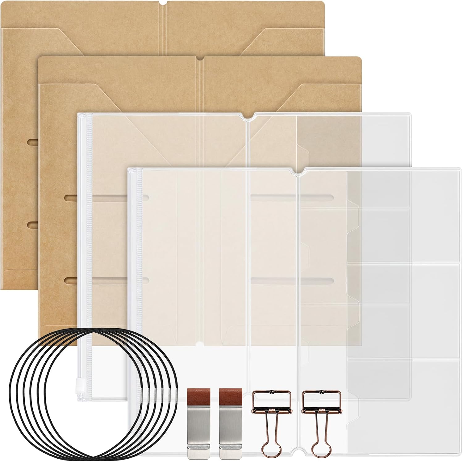 Detalle de DILVREWA Standard Traveler’s Journal Accessory Kit, Kraft and PVC Inserts