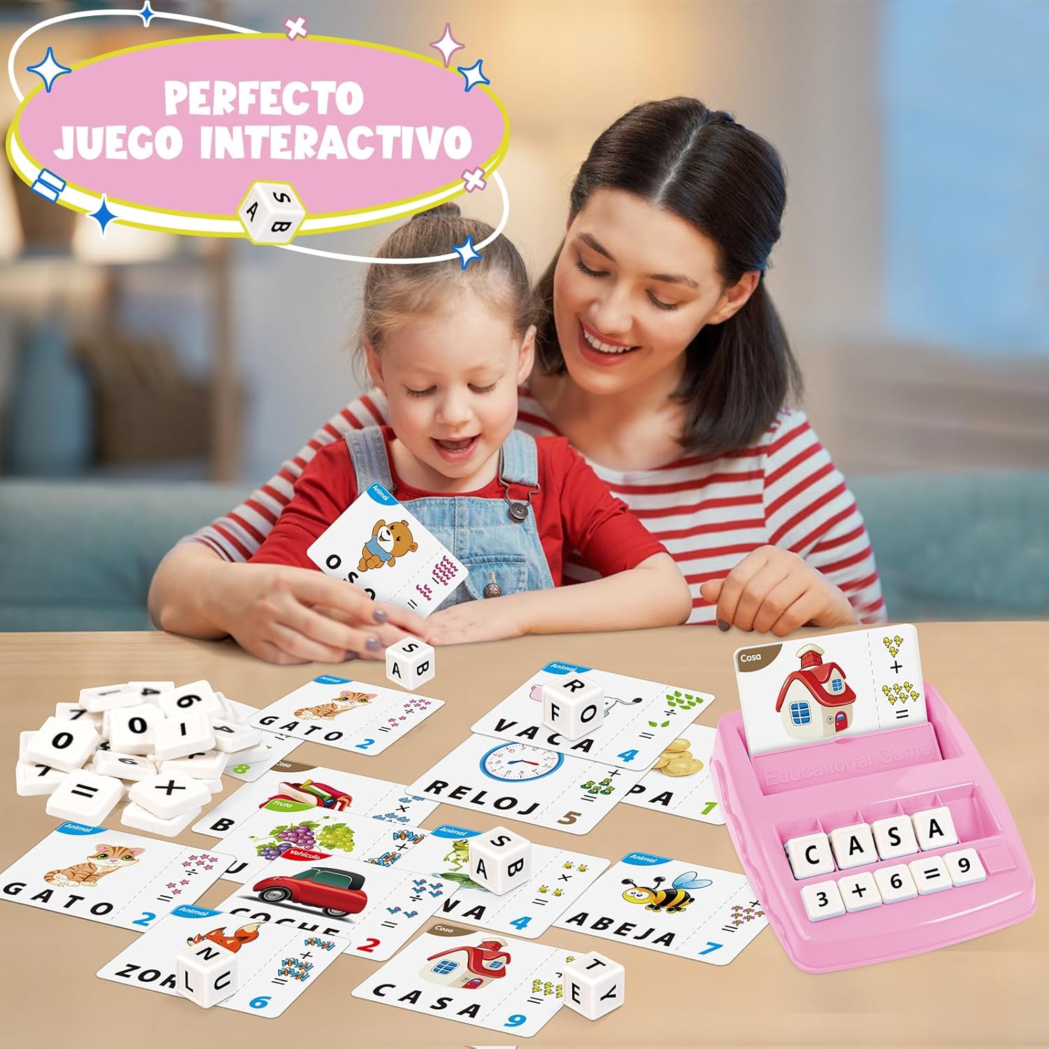 Detalle de Joozmui Juegos Educativos 2 en 1 para niños 3-8 años