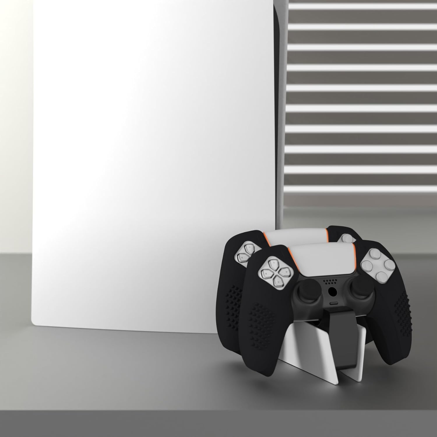 Thumbnail 2 de PlayVital 3D Studded Edition Black Ergonomic Soft Silicone Case Grips for PS5 Controller