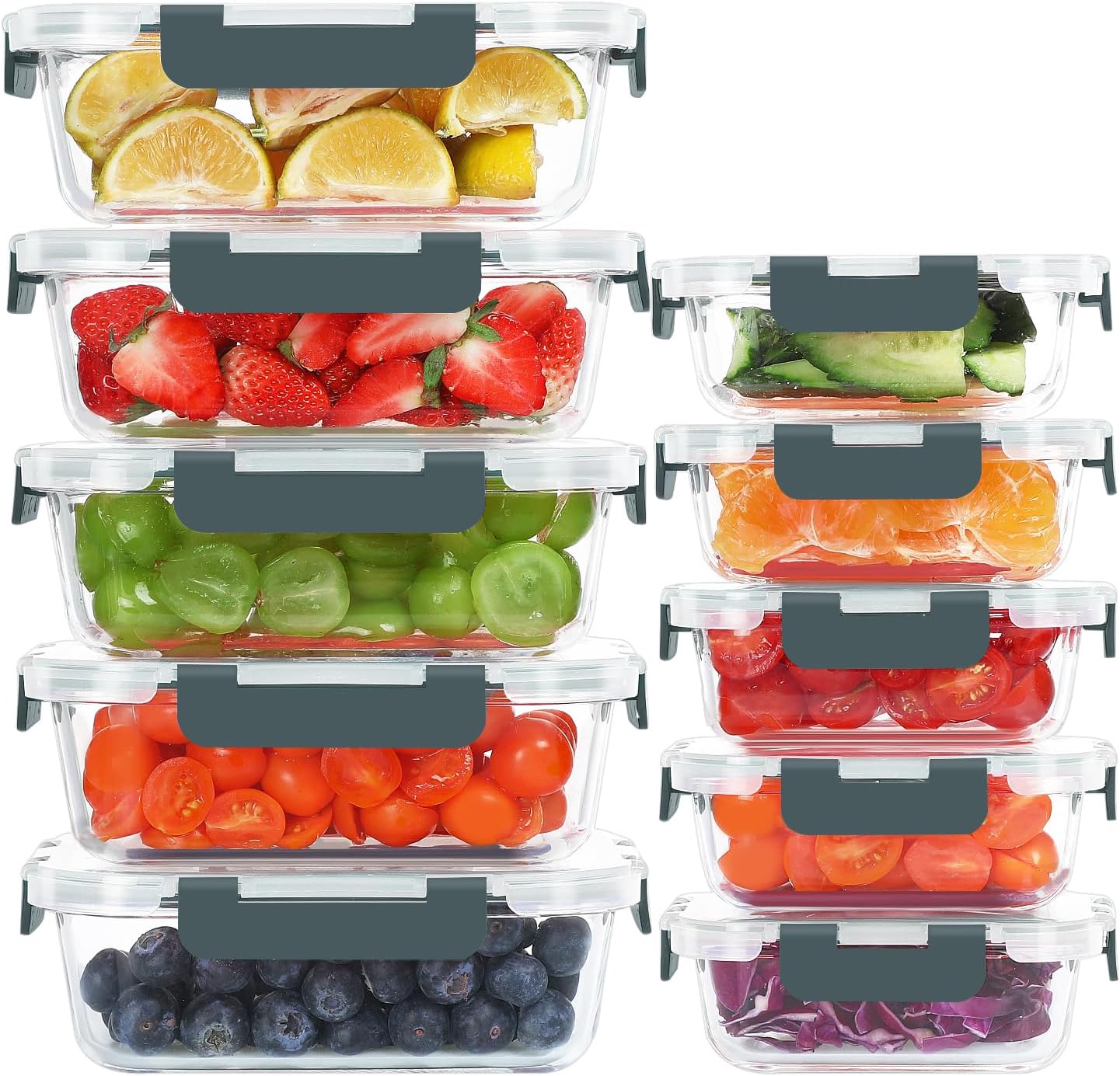 Detalle de KOMUEE Glass Meal Prep 34oz ๐ฑ