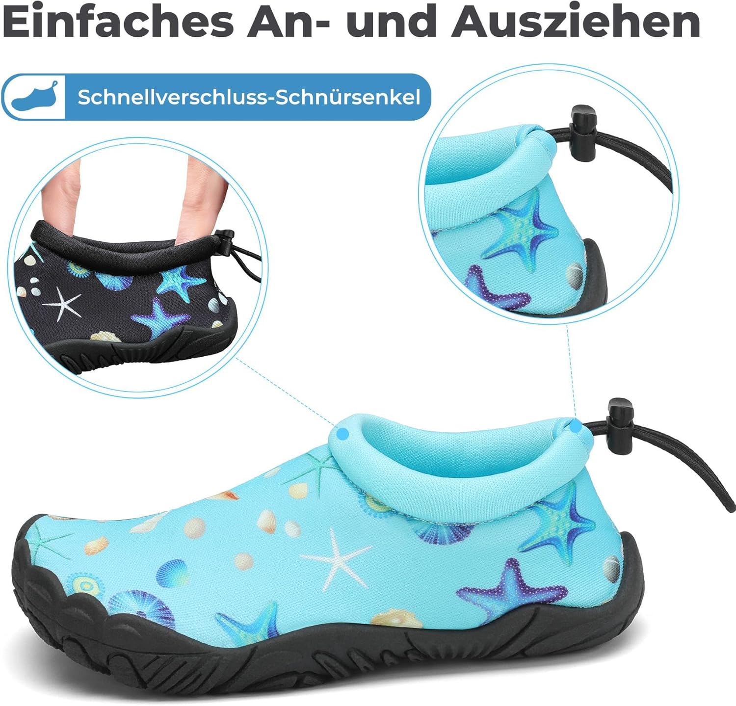 Thumbnail 3 de Mishansha Kinder Badeschuhe – Schnell trocknende Wasserschuhe, rutschfest und atmungsaktiv (Gr. 24–35)