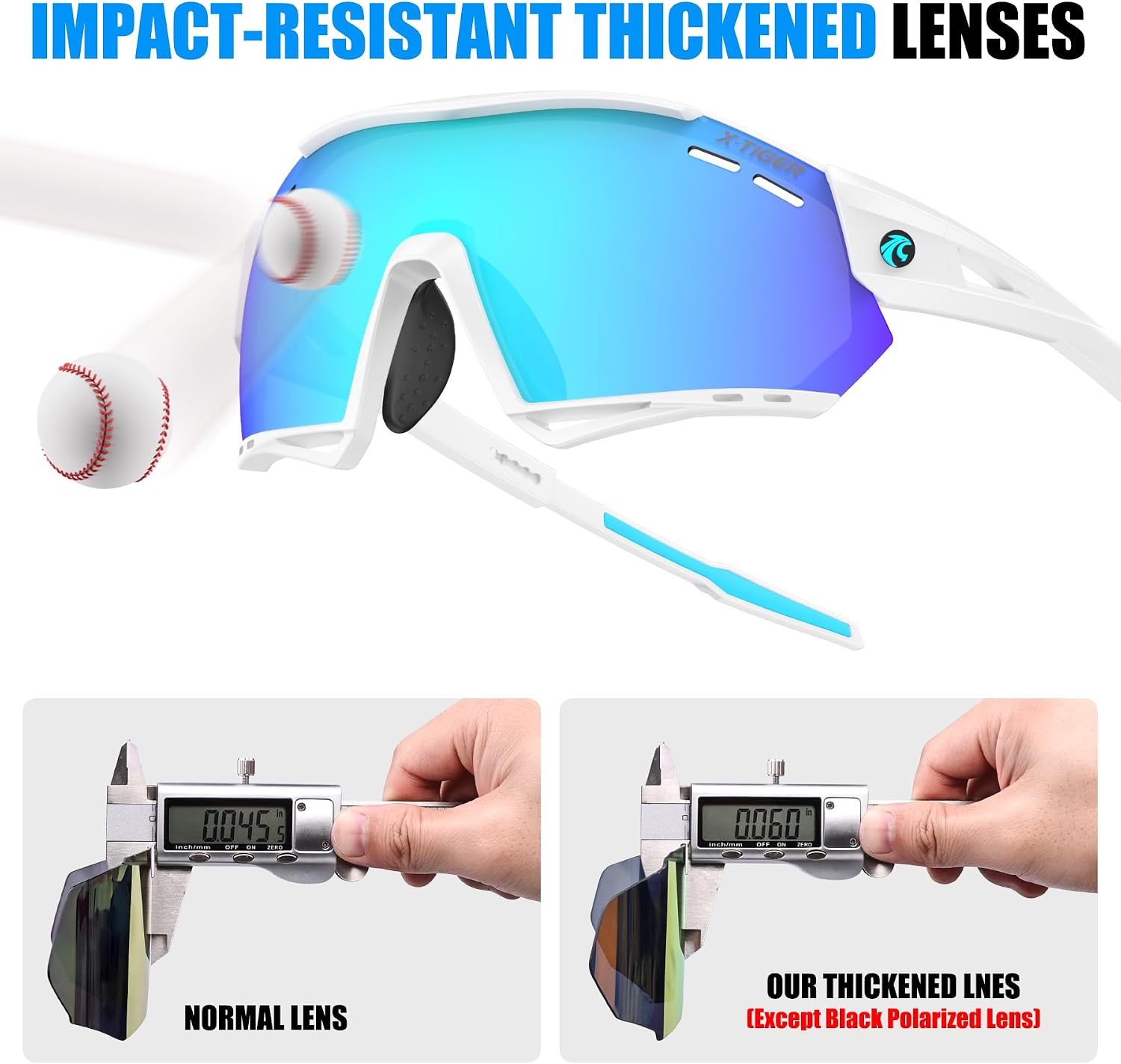 Detalle 2 de X-TIGER Gafas Ciclismo Polarizadas 5 lentes