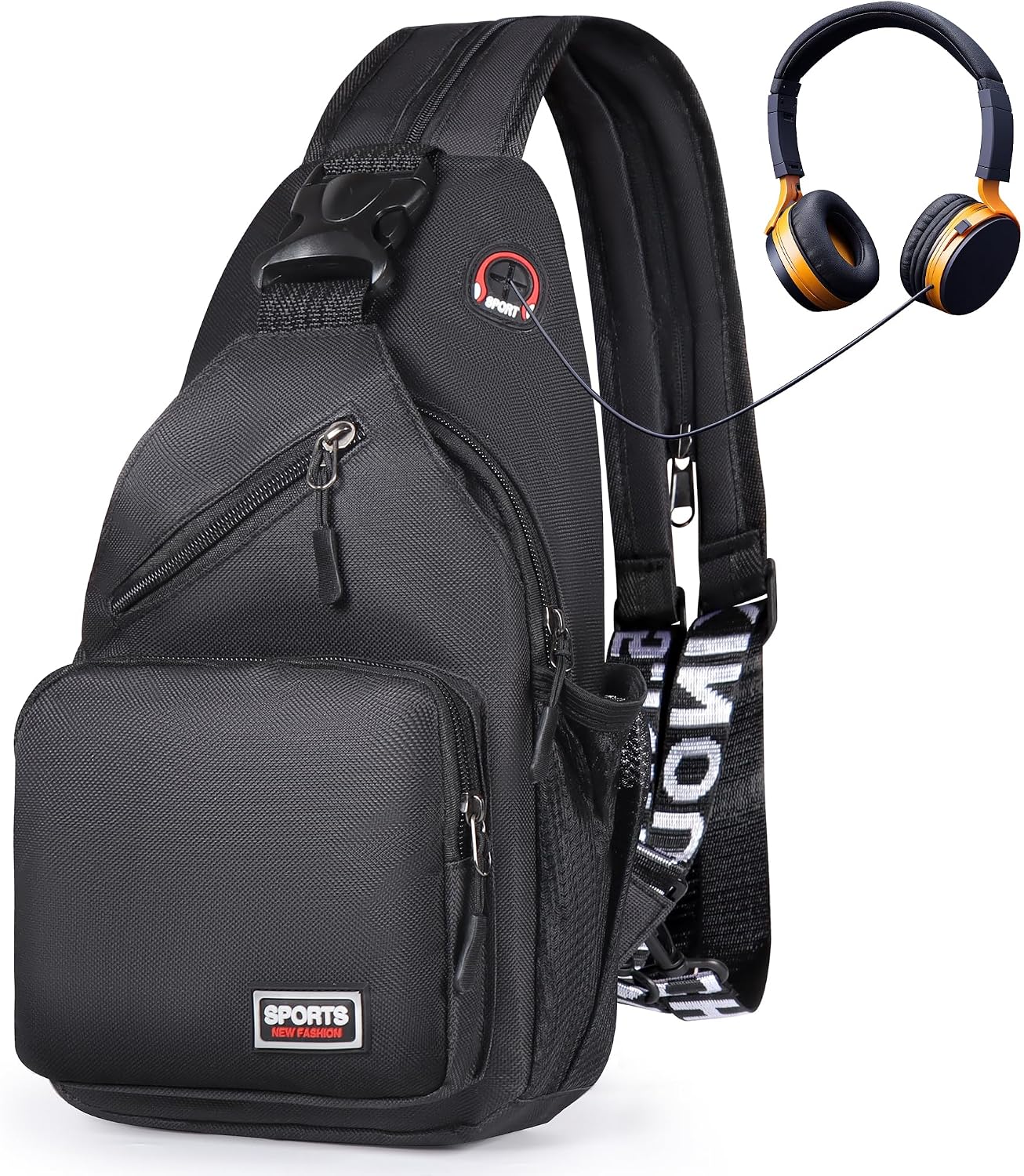 Detalle de Geestock convertible crossbody sling bag for men & women – waterproof daypack/chest bag