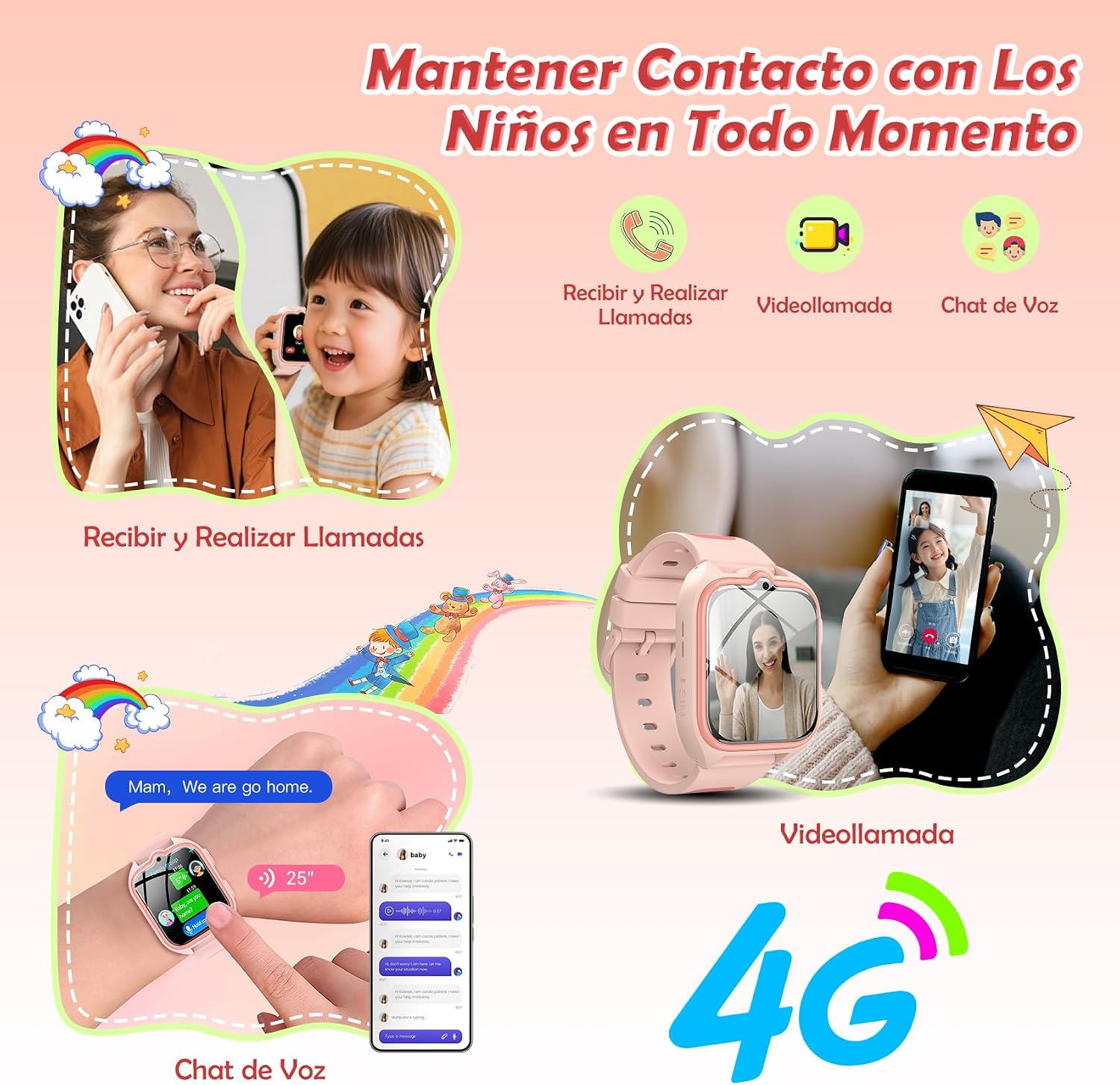 Thumbnail 1 de Baolubao Reloj Inteligente Niñas 4G: videollamadas, GPS y seguridad para pequeños exploradores