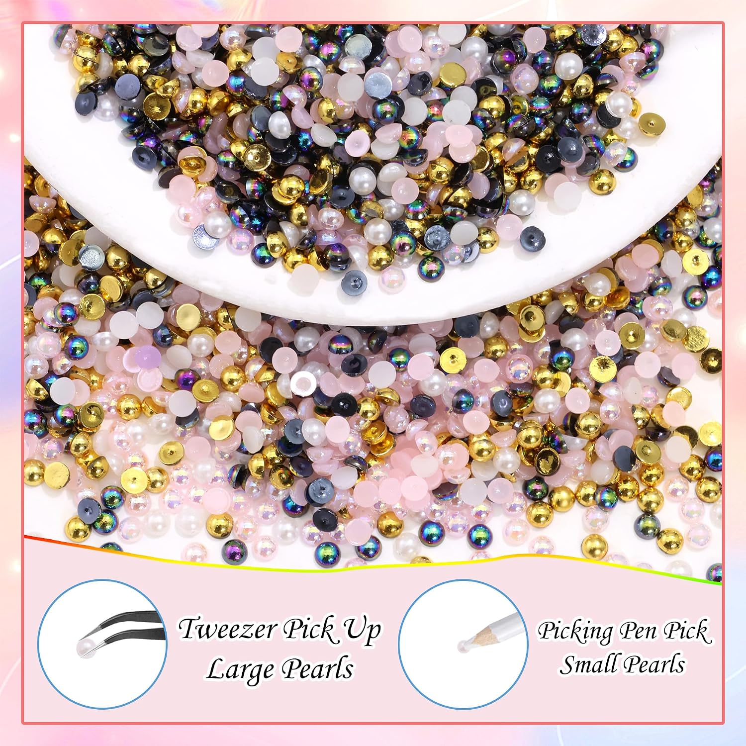 Thumbnail 2 de RODAKY Flatback Pearl Beads, 3,000 Pieces