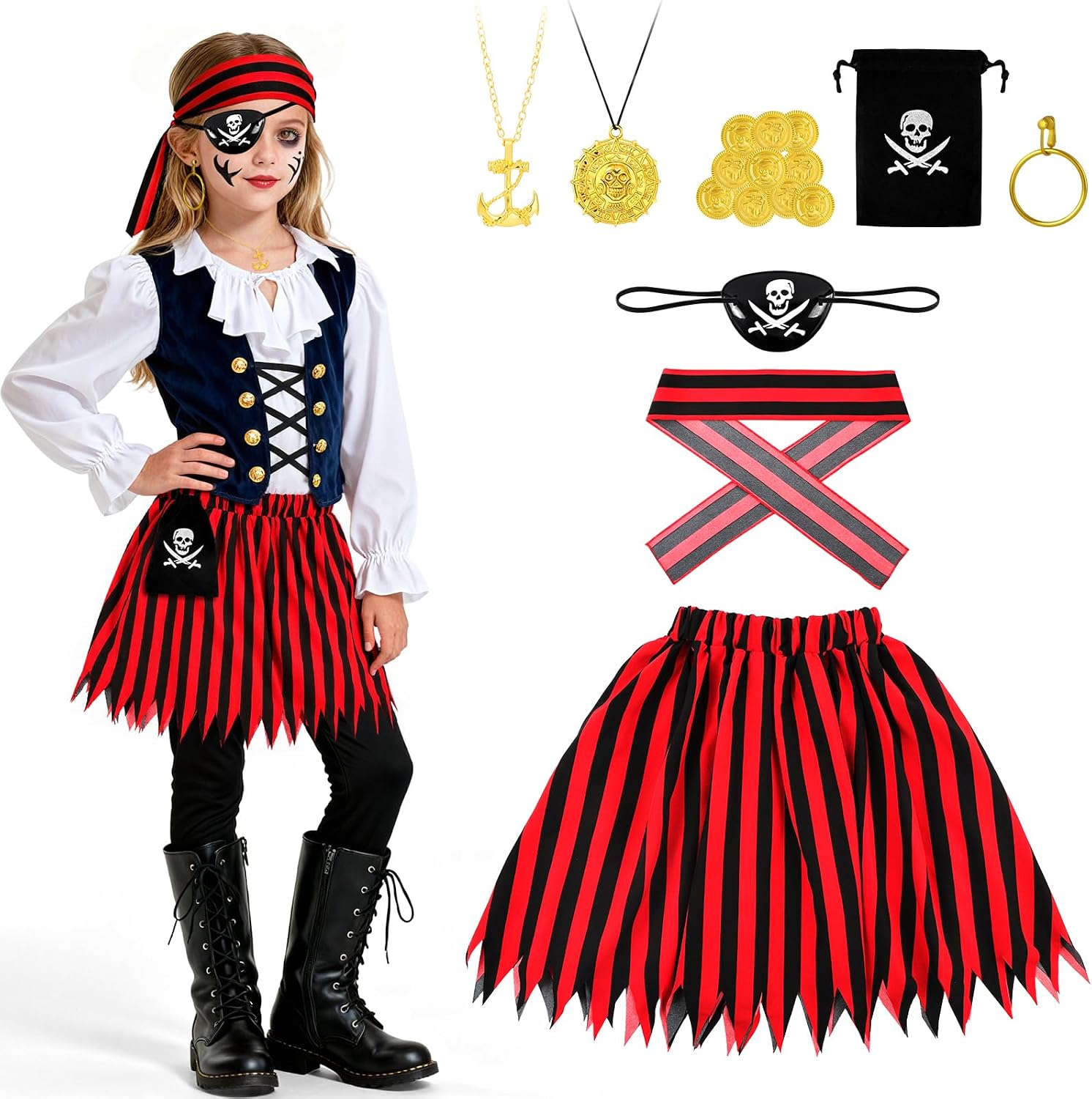 Deguisement Pirate Enfant 8 pièces 🎭