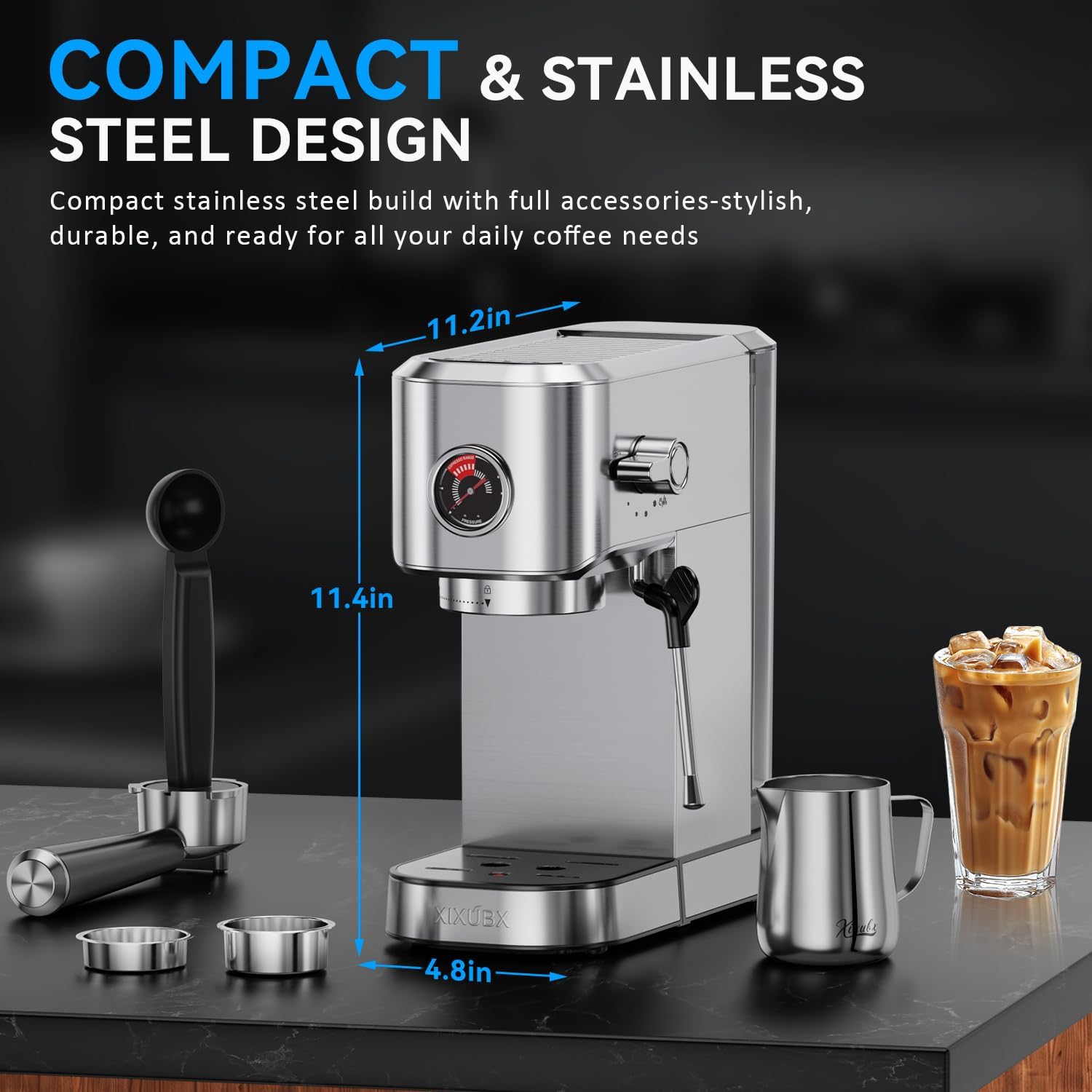 Thumbnail 5 de XIXUBX 20Bar Espresso Machine 42oz Water Tank