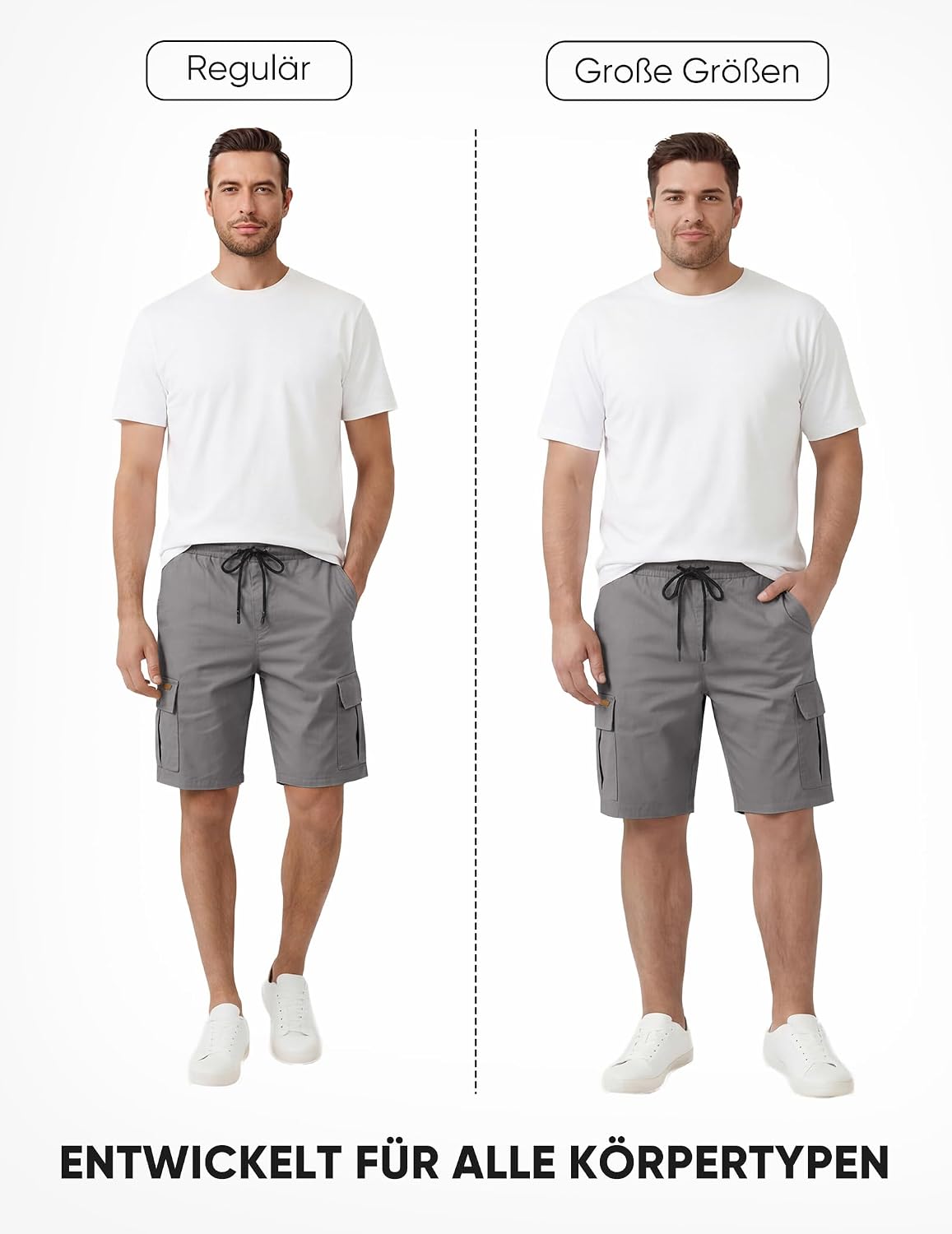 Thumbnail 6 de JMIERR Cargo-Shorts Herren aus Baumwolle mit Taschen – kurze Freizeithose für Sommer, Sport und Alltag