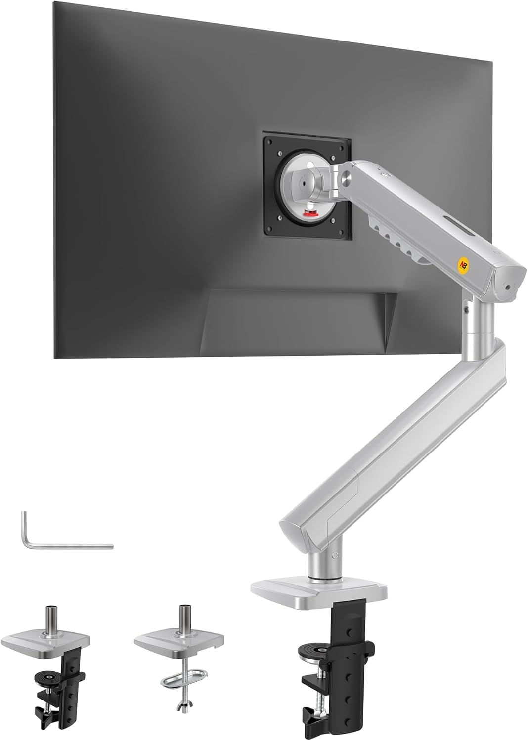 Thumbnail 6 de NB Ergonomic Monitor Arm for 17–32 inch Displays (Up to 9 kg) with Mechanical Spring – VESA 75/100 mm, Black