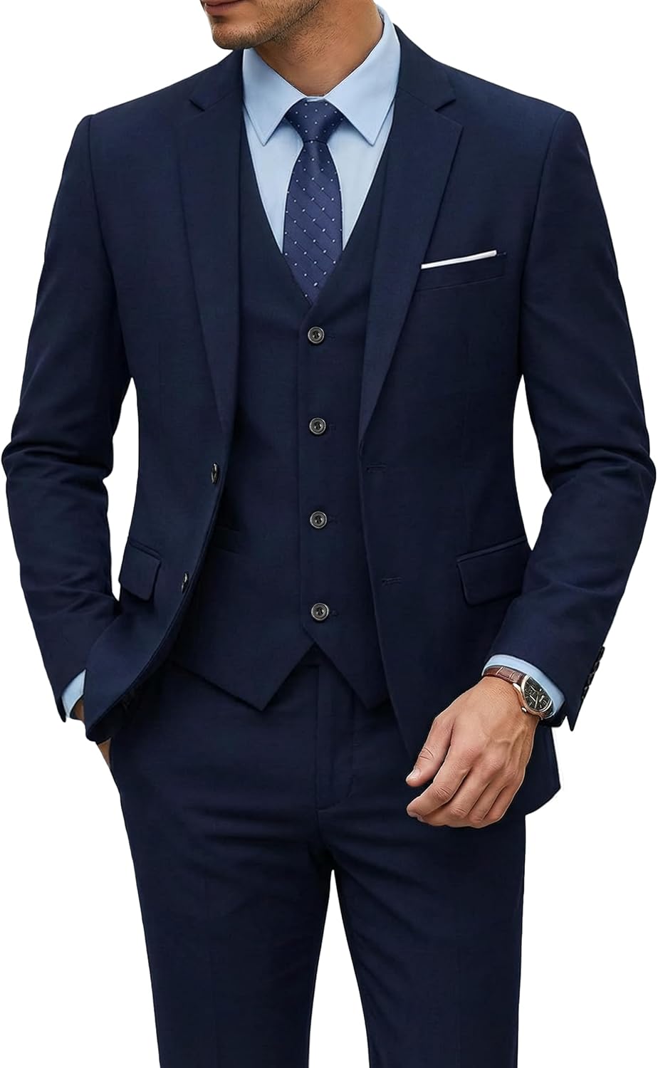 Detalle de YND 3 Piece Slim Fit Suit Set