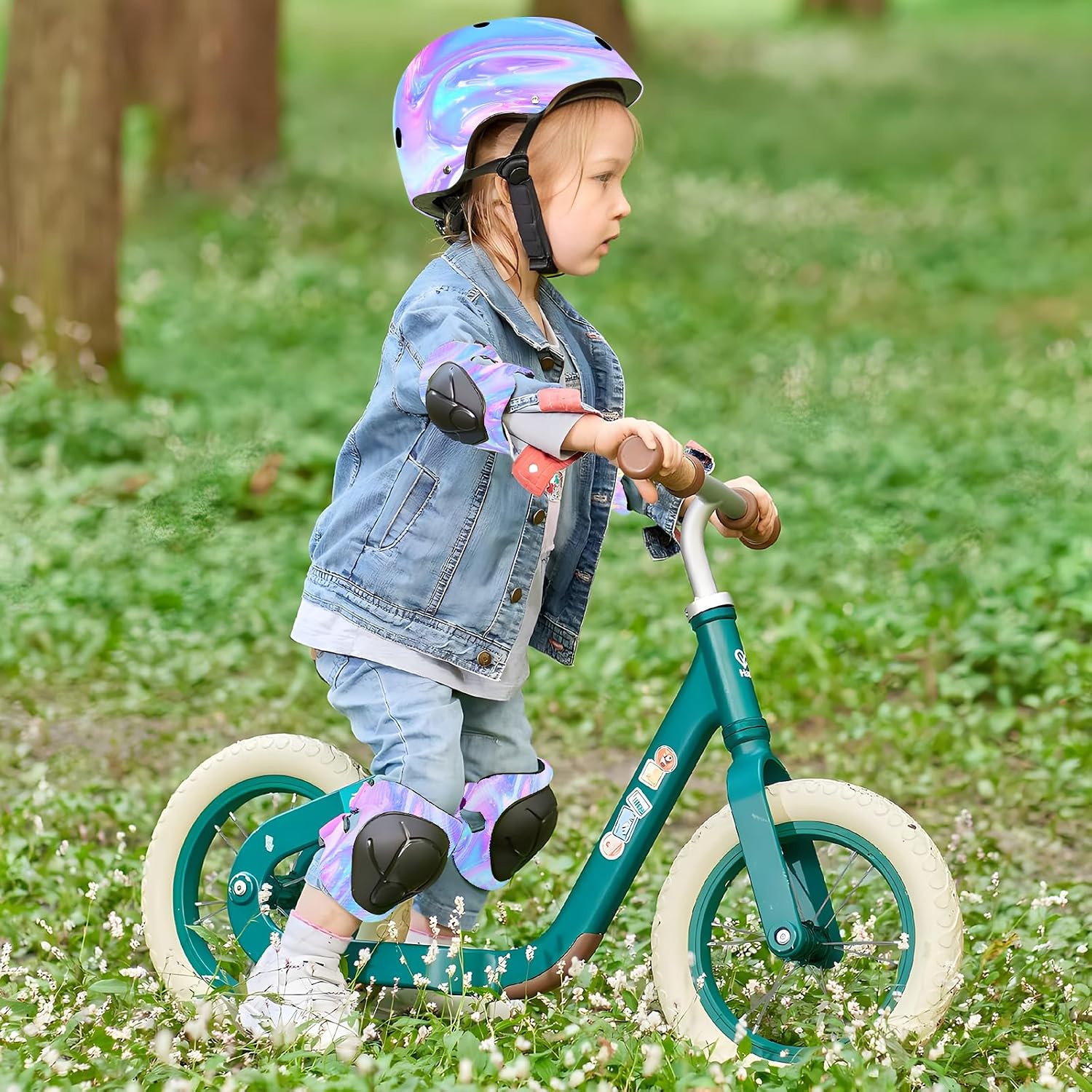 Thumbnail 6 de JEEFREE Adjustable Color Gradient Toddler Bike Helmet for 3-14+ Ages