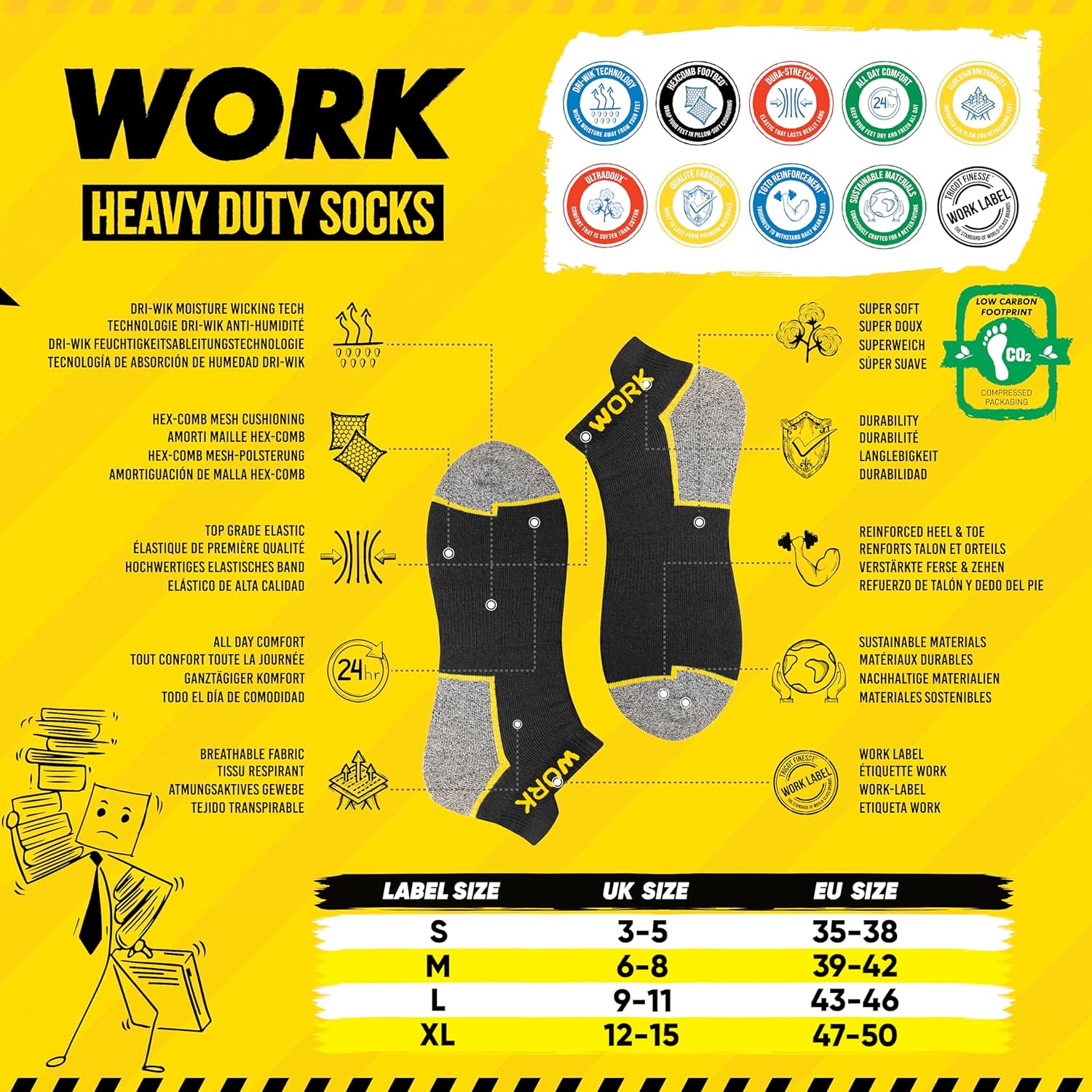 Thumbnail 1 de SOXCO 10 paia calze lavoro uomo/donna corti estive rinforzate