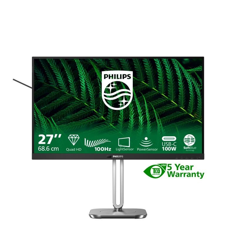 Thumbnail 1 de Monitor Philips 5000 Series 27B2G5601/00: 27" IPS Quad HD, 100 Hz, altura ajustable