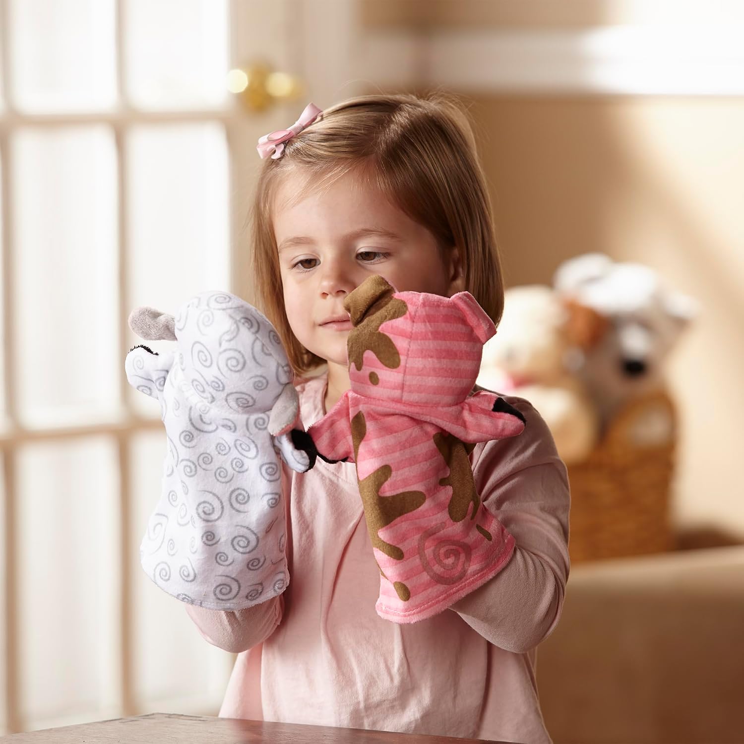 Thumbnail 5 de Melissa & Doug Farm Friends: Soft Plush Animal Hand Puppets 4 Pack