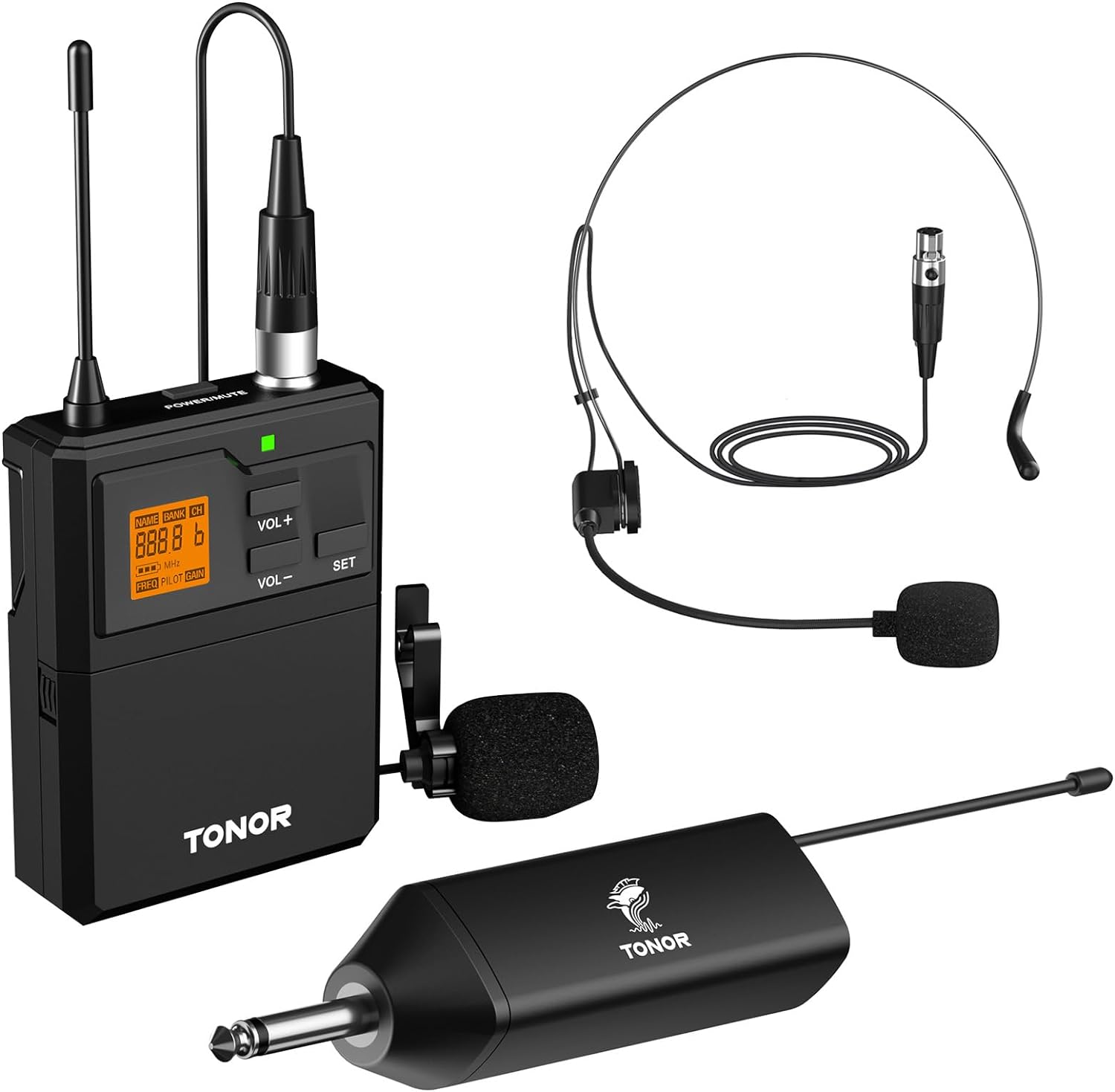 Detalle de TONOR Wireless Microphone System, 15 Channels