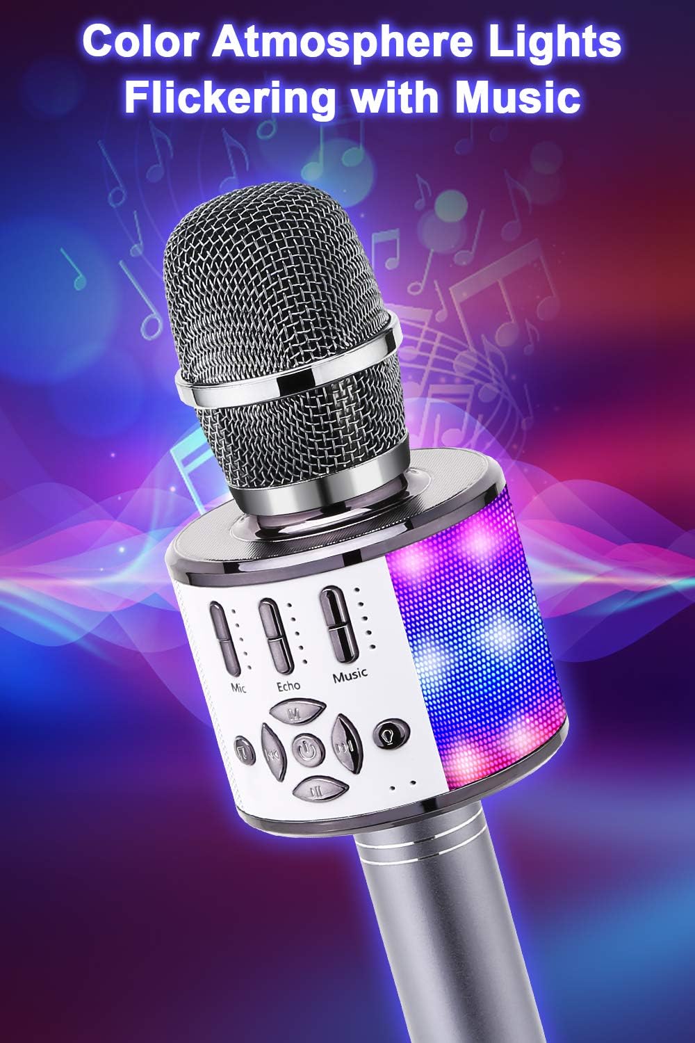 Thumbnail 3 de BONAOK Bluetooth-Mikrofon für Kinder mit LED 🎤