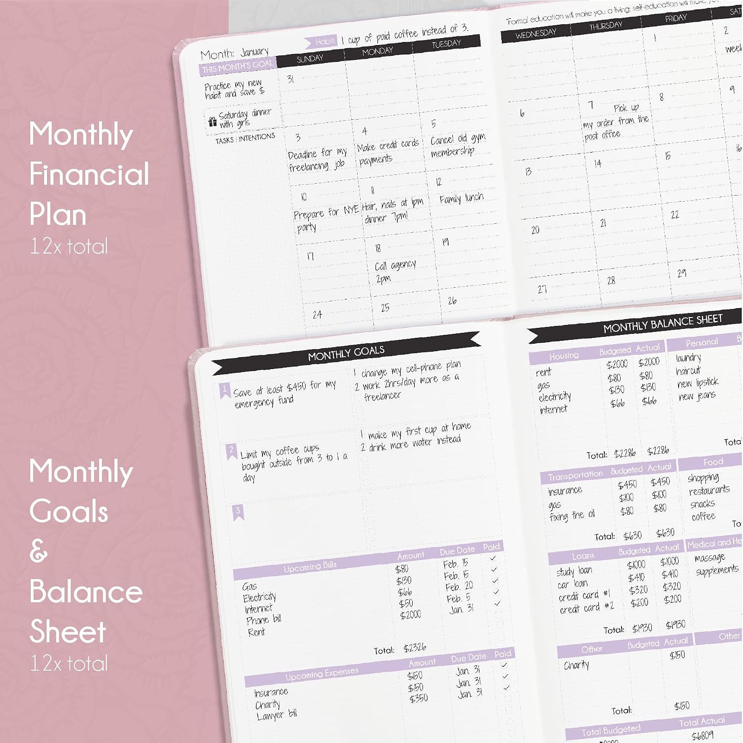 Thumbnail 2 de Budget Planner and Monthly Bill Organizer — 12-Month Finance Planner 🗂