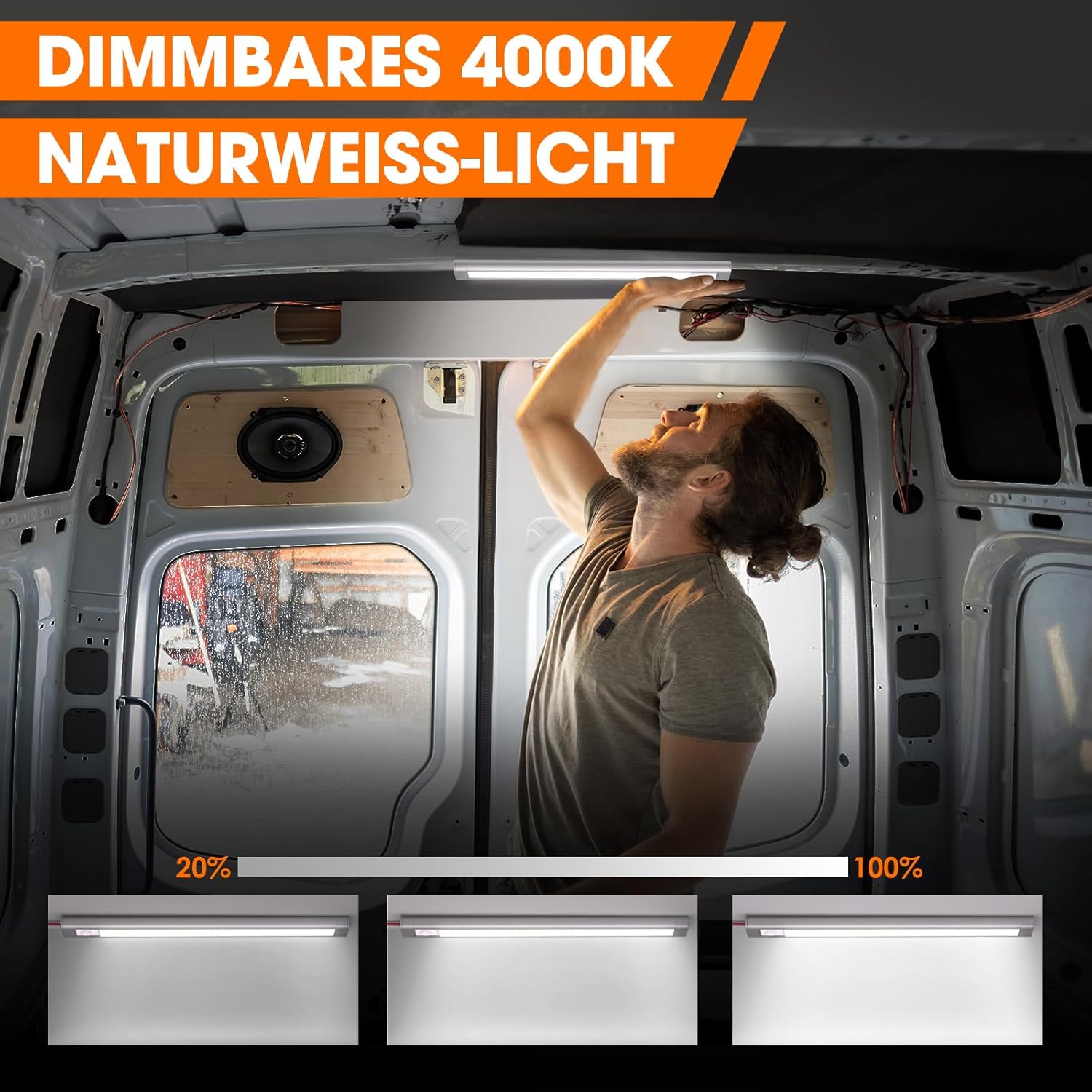 Detalle de 12V LED Wohnmobil Lampe 1100 lm im 4er Pack