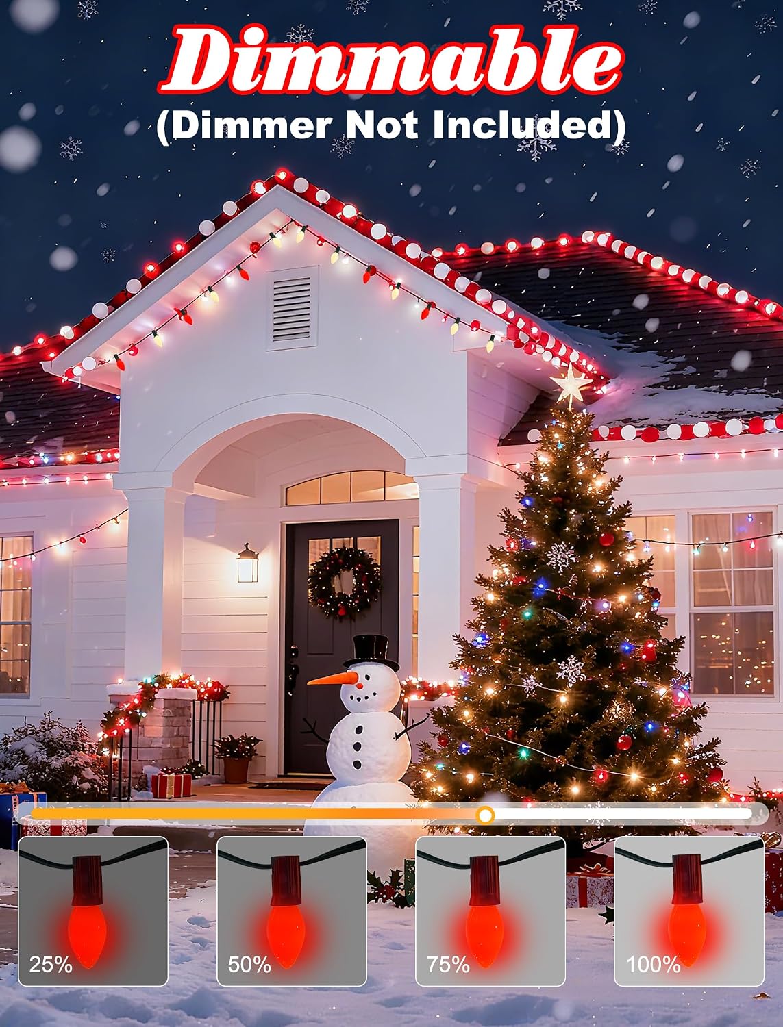 Thumbnail 6 de Oviejo C7 LED 25 ft Christmas String Lights ๐
