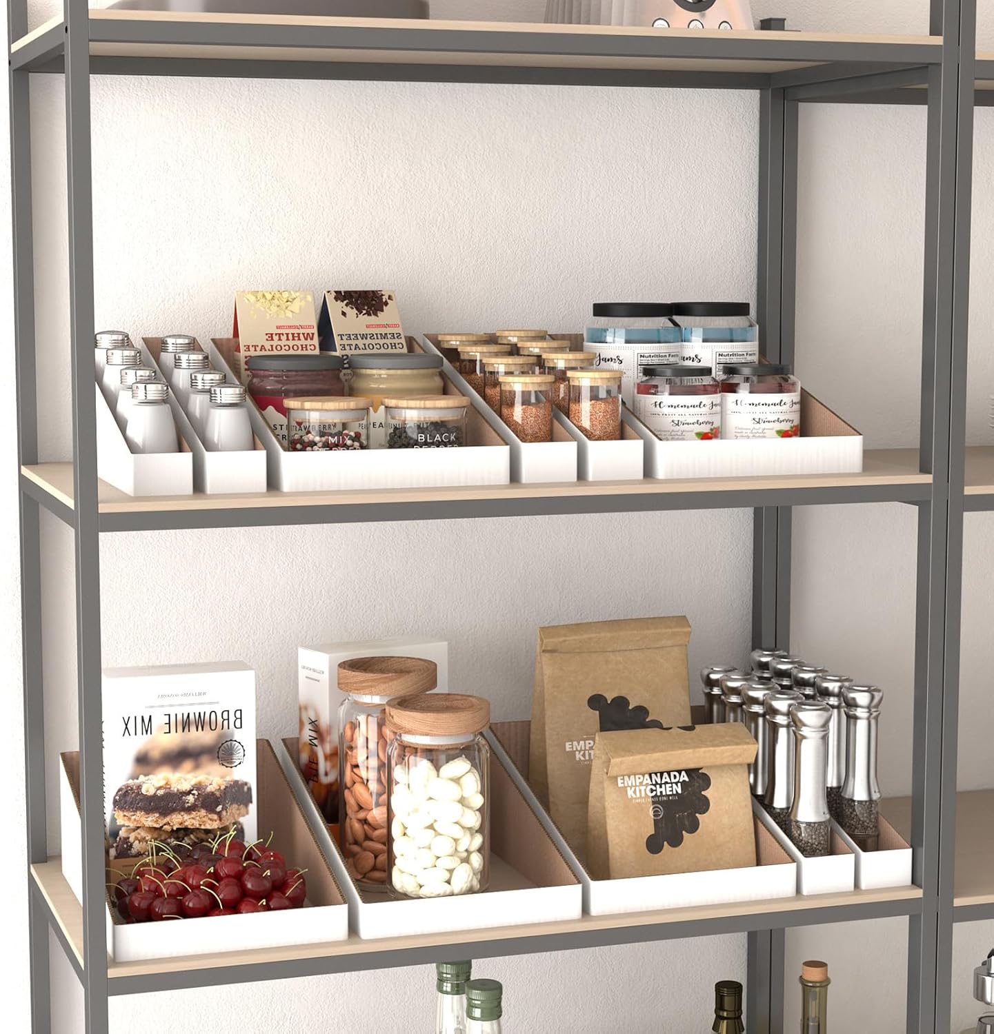 Detalle de EXYGLO Corrugated Cardboard Storage Bins, 35-Pack, 12 x 8 x 4.5 in