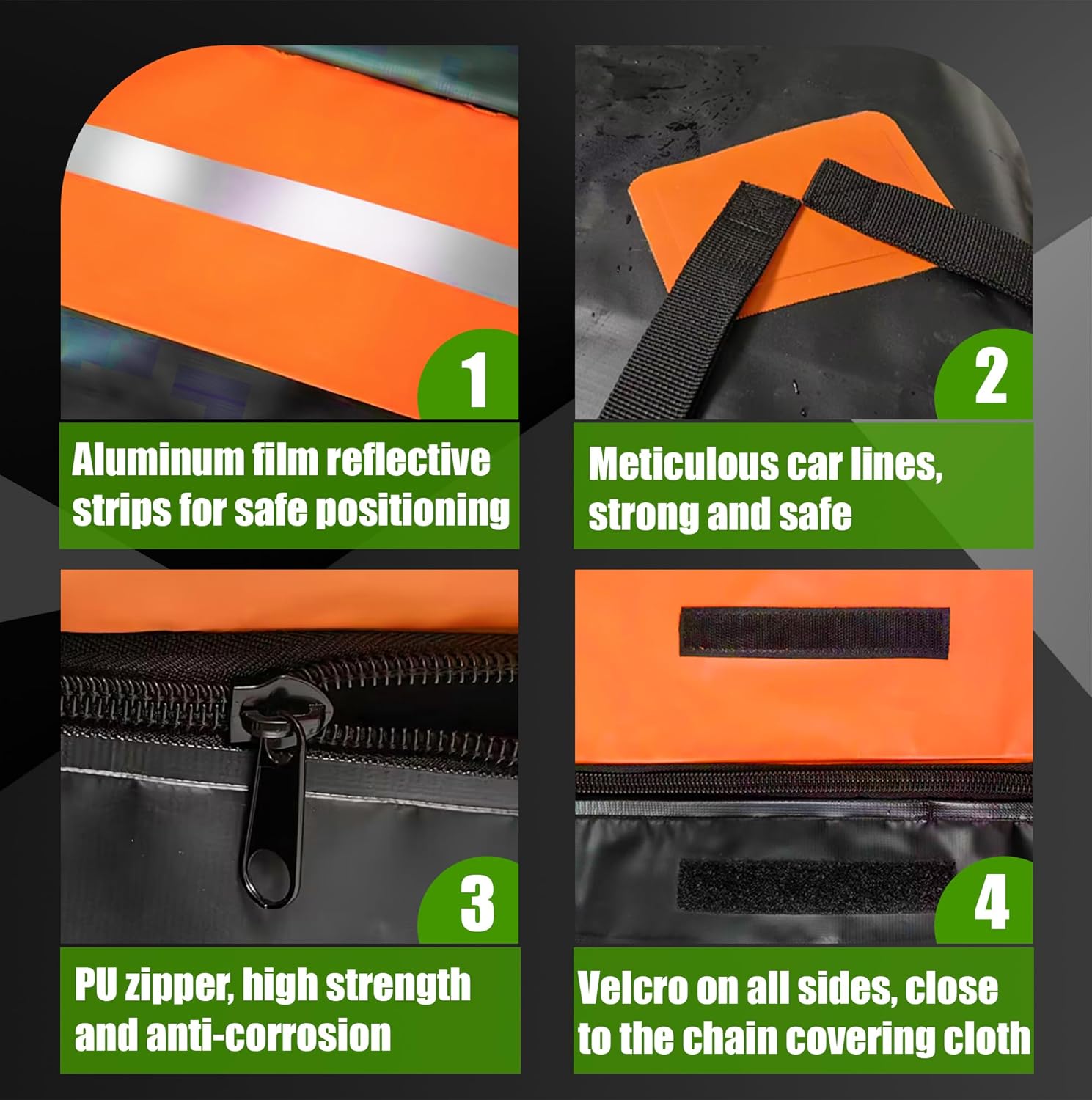 Detalle de Signstek Car Roof Bag 21 Cubic Feet: Large Waterproof Rooftop Cargo Carrier for Any Car