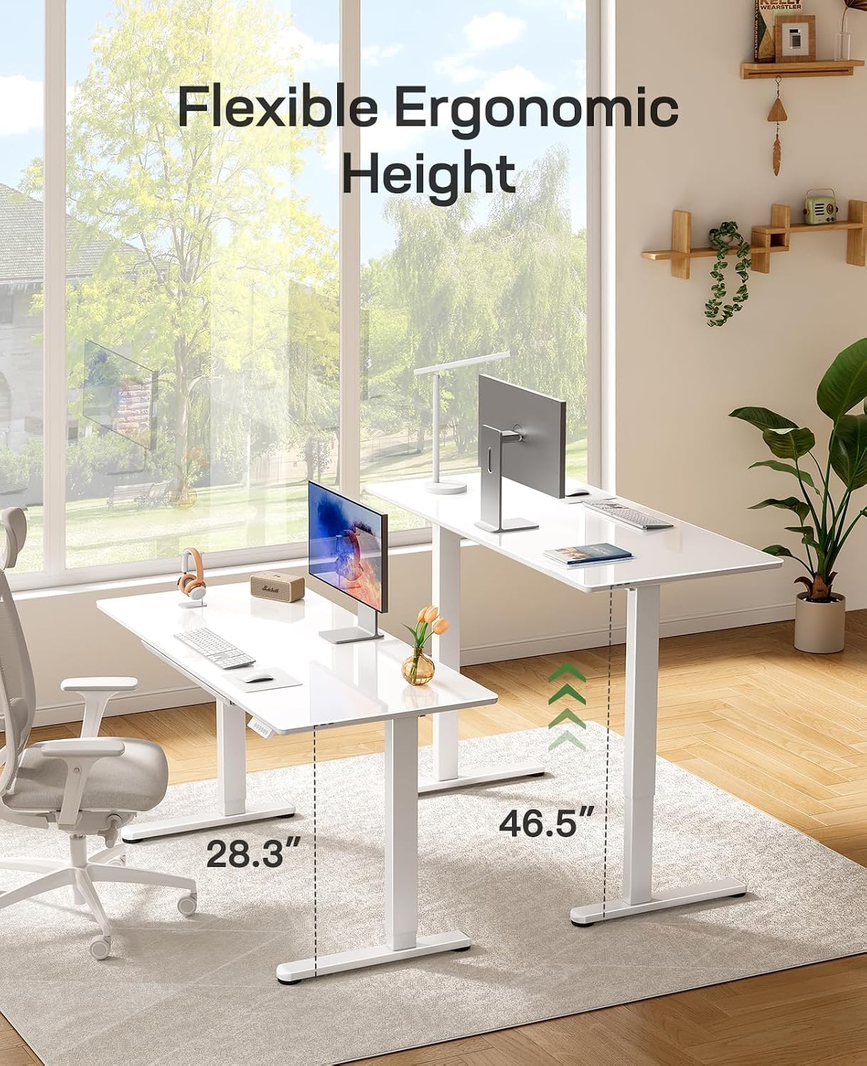 Thumbnail 5 de Marsail Glass Standing Desk 37 x 22 Inches