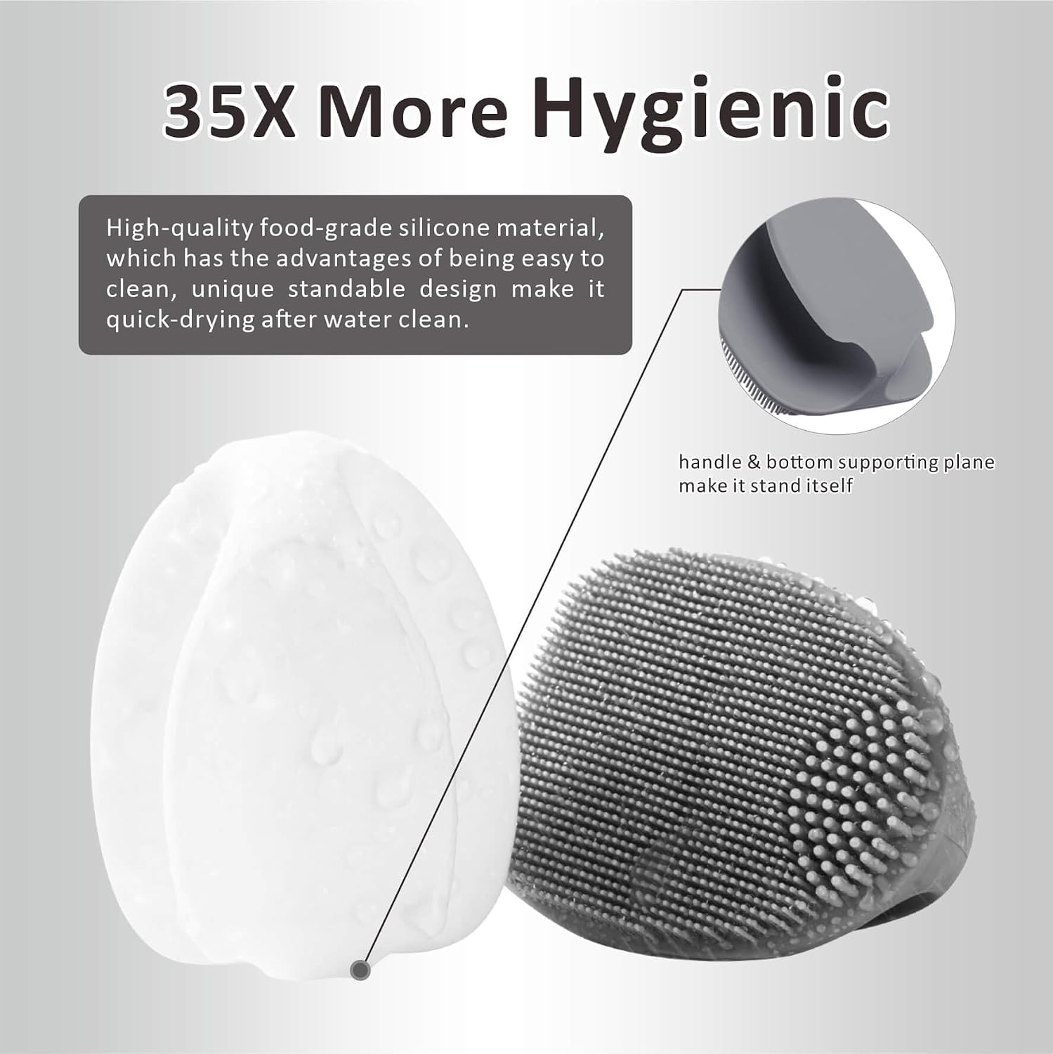 Thumbnail 6 de HIEERBUS Silicone Face Scrubber 3rd handheld facial brush