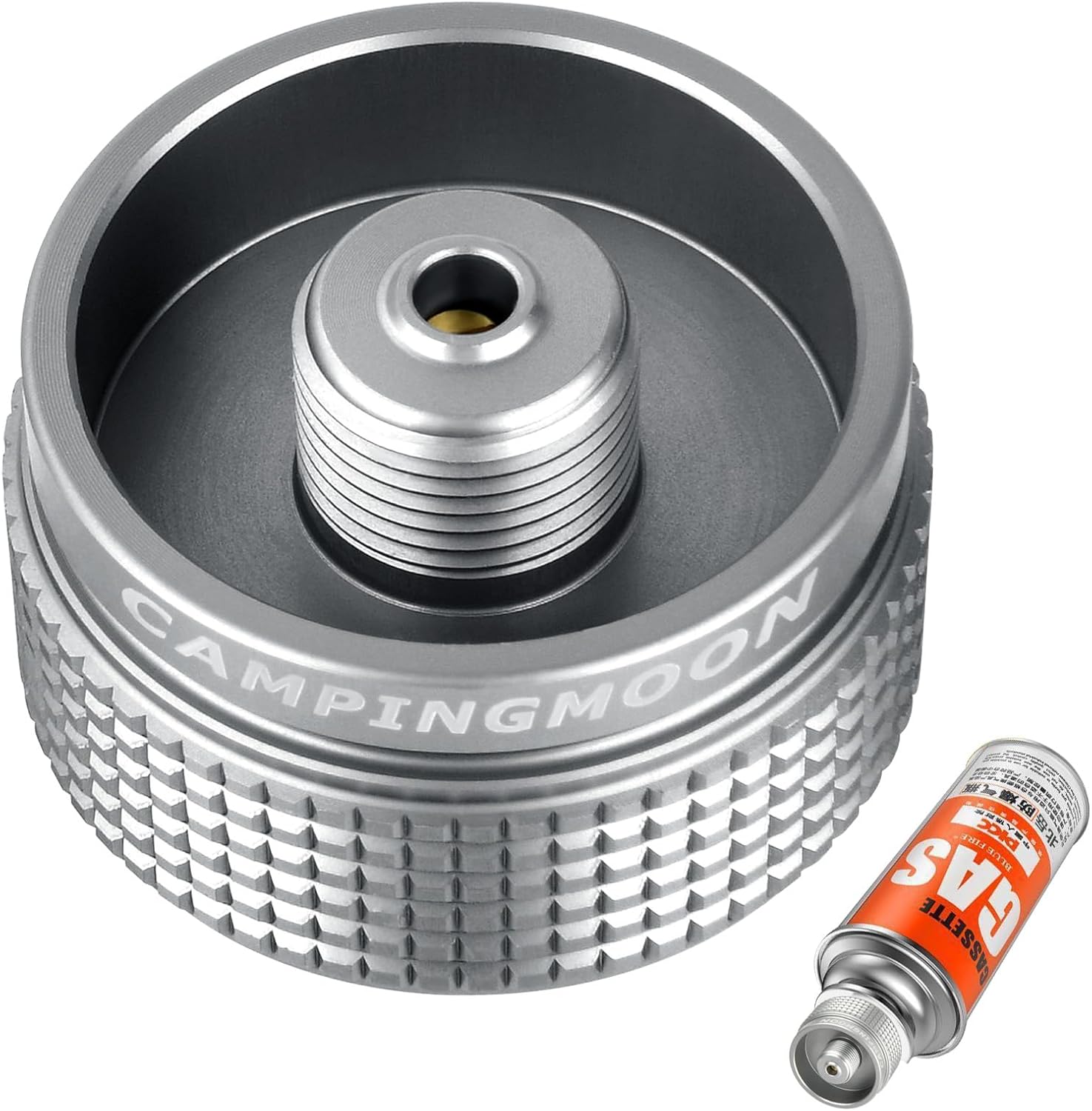 Adiwo Gas-Kartuschenadapter für Butan-Schraubventil: Nachfülladapter für Campingkocher