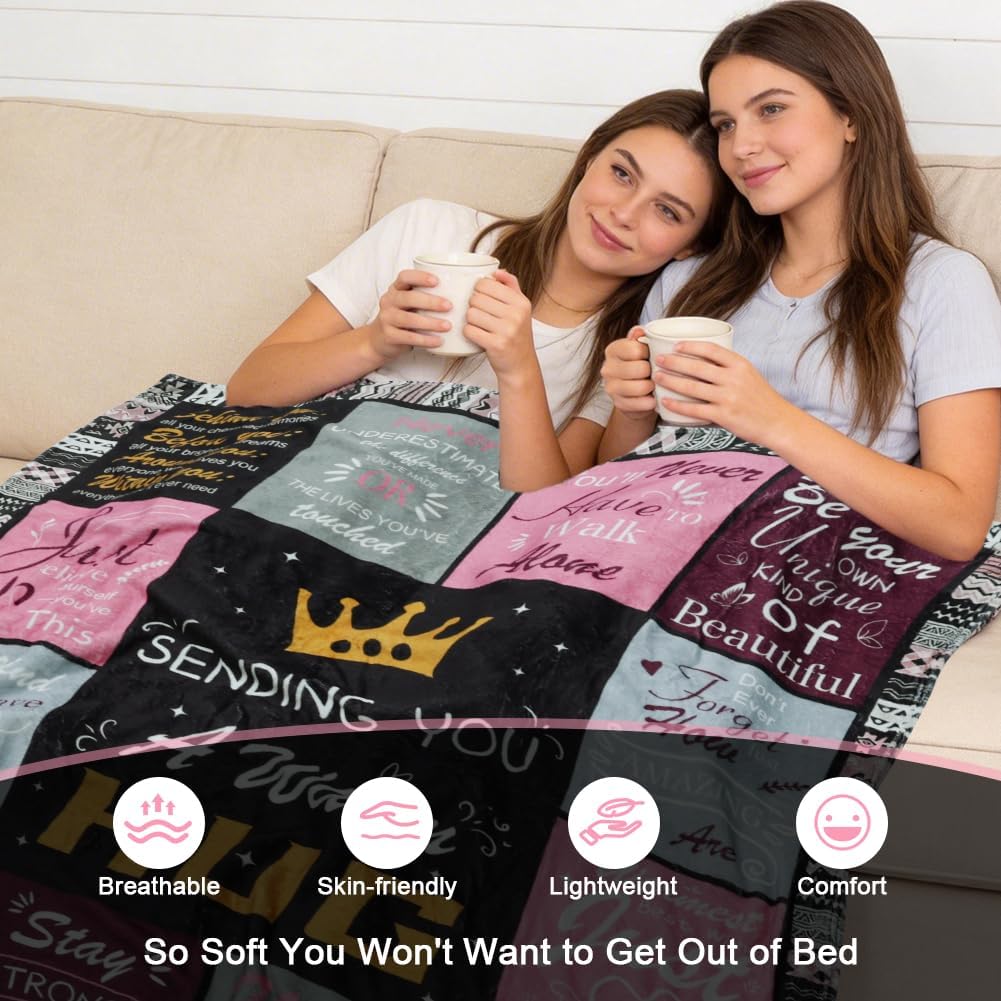 Detalle de Vicloon Flannel Blanket, 150 x 130 cm, Printed Cuddly Gift Blanket