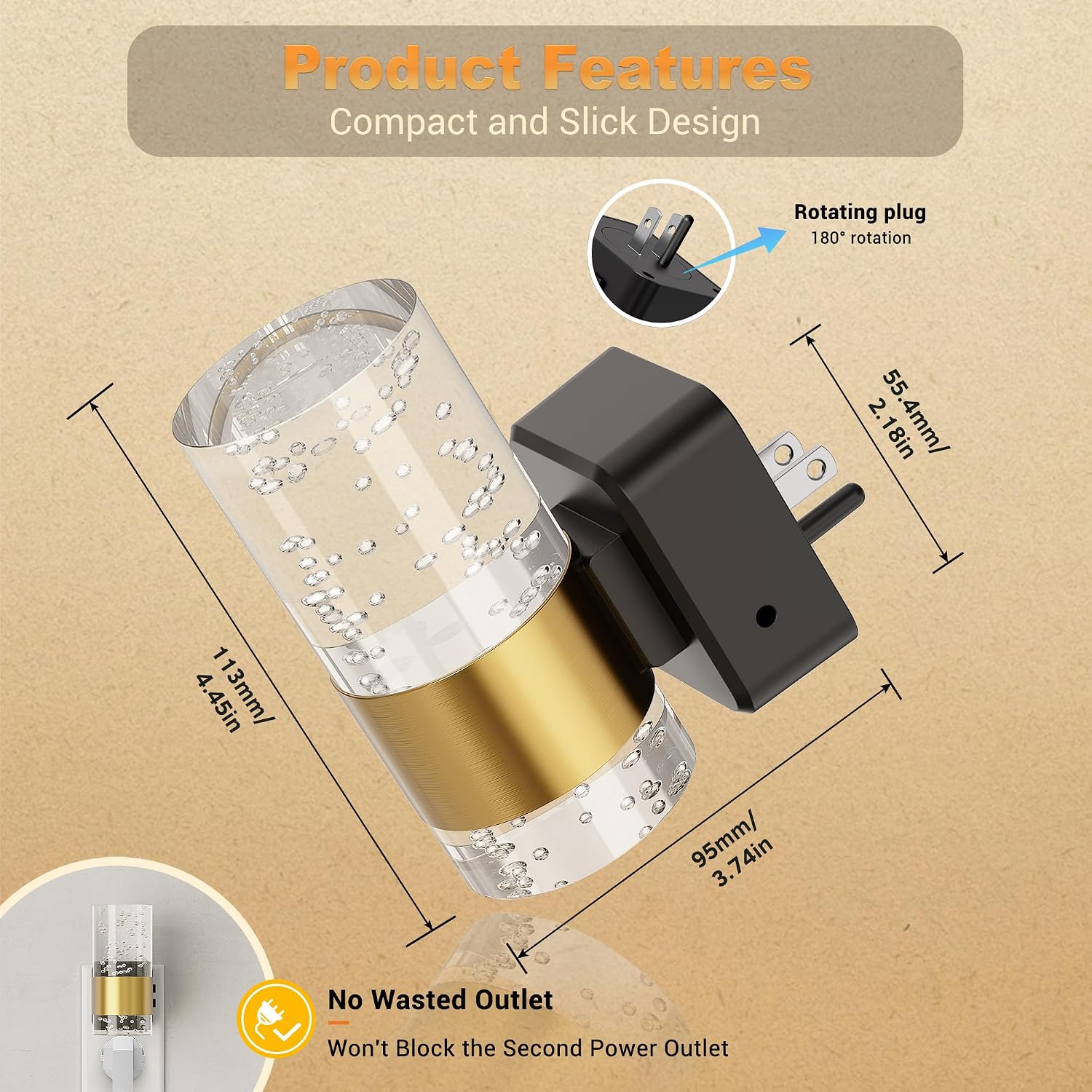 Thumbnail 4 de JandCase Color-Changing Night Light 2-Pack