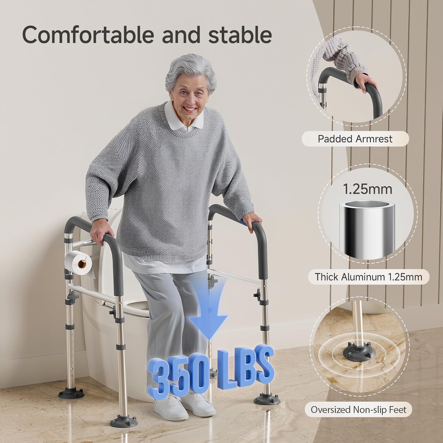 Thumbnail 1 de Loyoda Toilet Safety Rails, height-adjustable ⚙