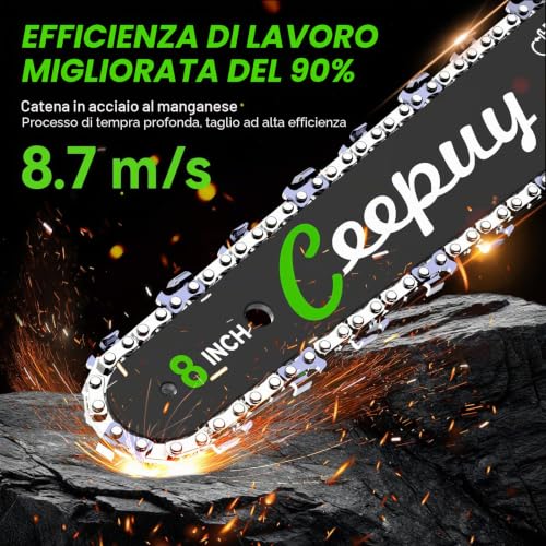 Thumbnail 6 de CEEPUY 8 Pollici Mini Motosega a Batteria 880W con 2x4000mAh – Potatura efficace e sicura