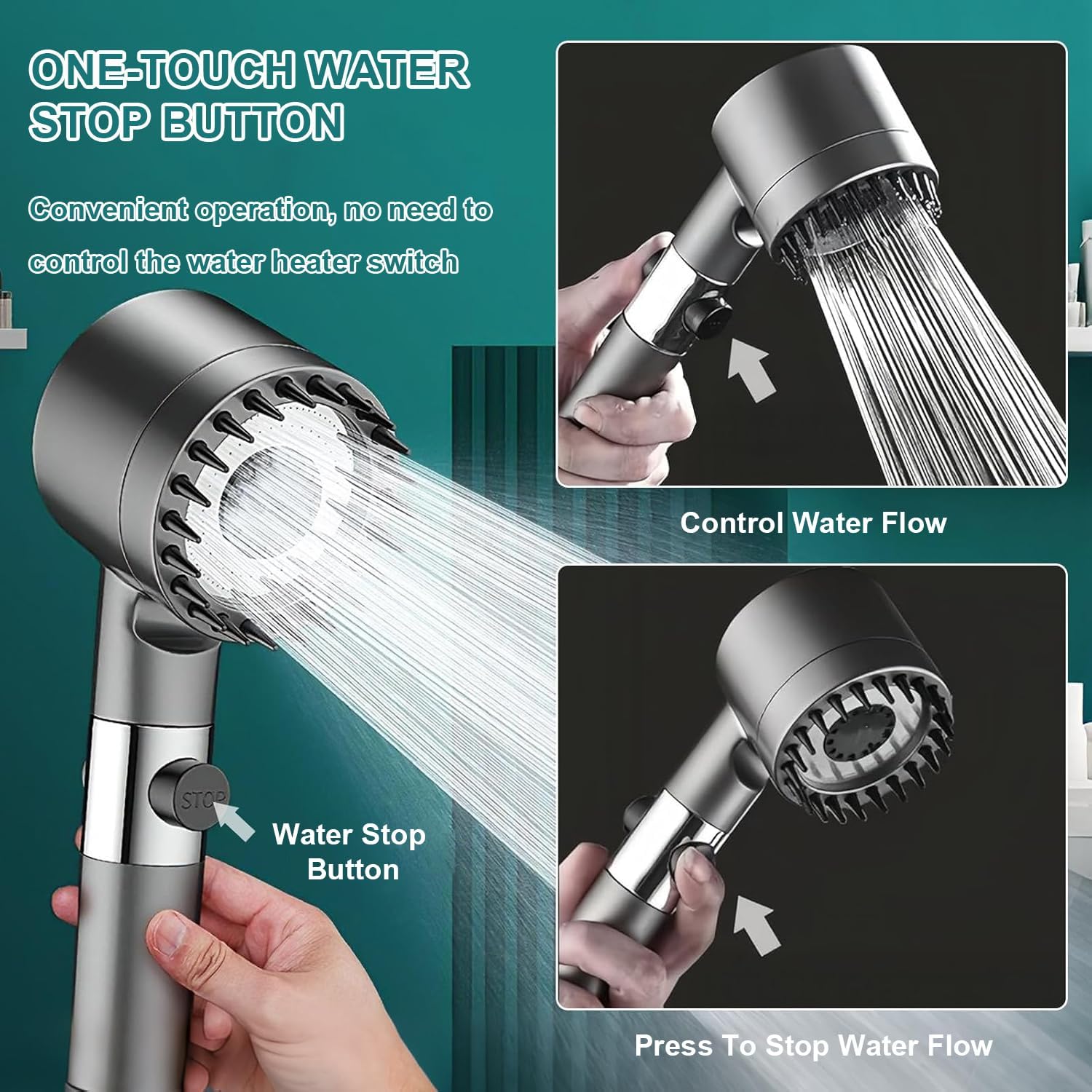 Thumbnail 6 de Searoads Shower Head High Pressure 4 Modes