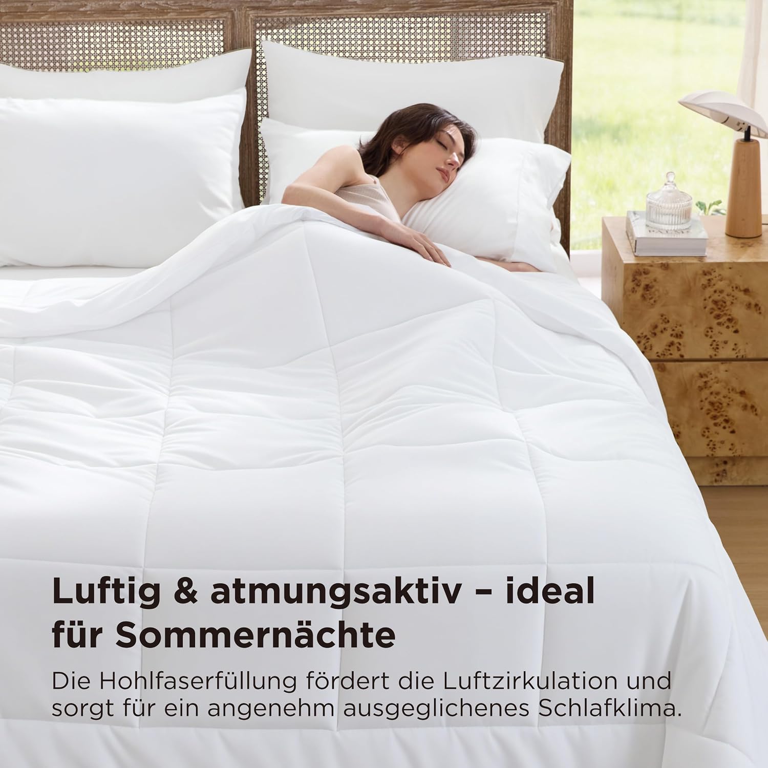 Detalle de BEDSURE Sommerdecke 135x200 – Leichte Microfaser-Decke für warme Nächte, OEKO-TEX geprüft