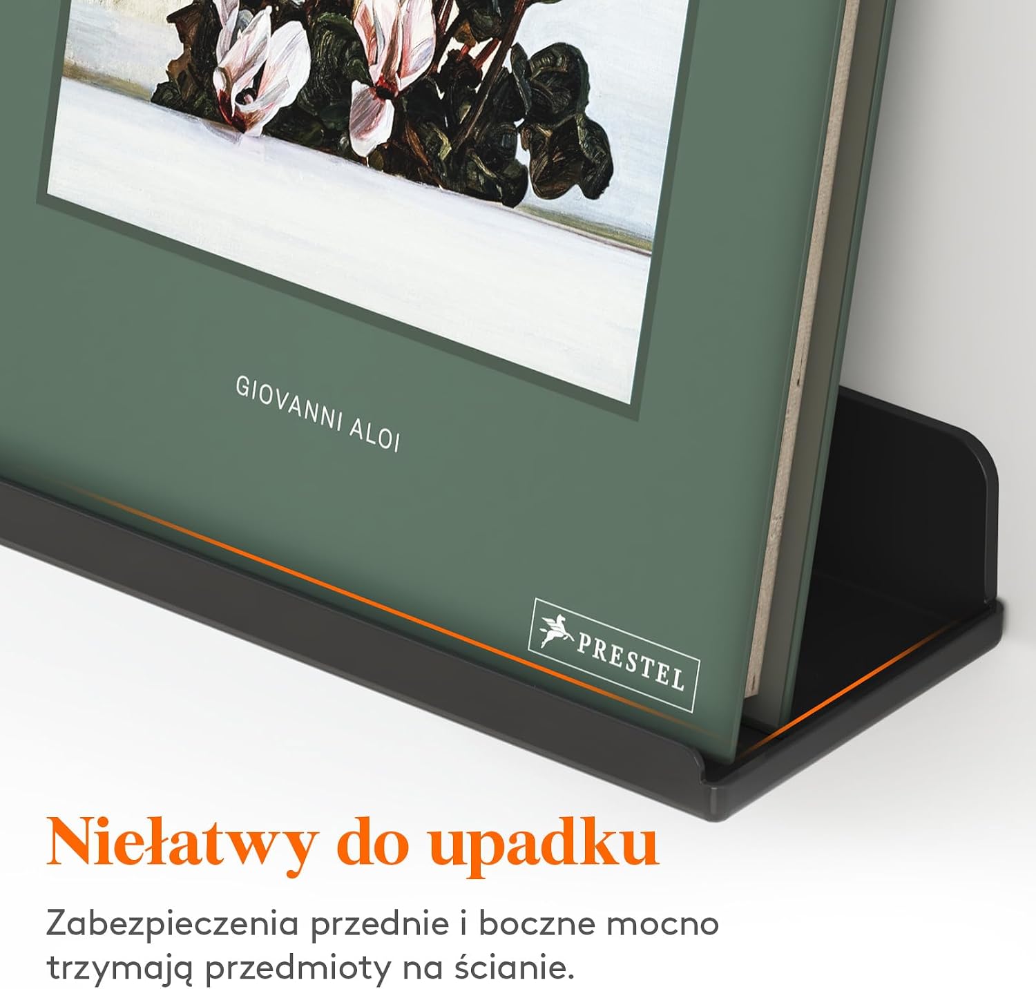Detalle de Lifewit 23119 – zestaw 6 czarnych półek ściennych 38 cm