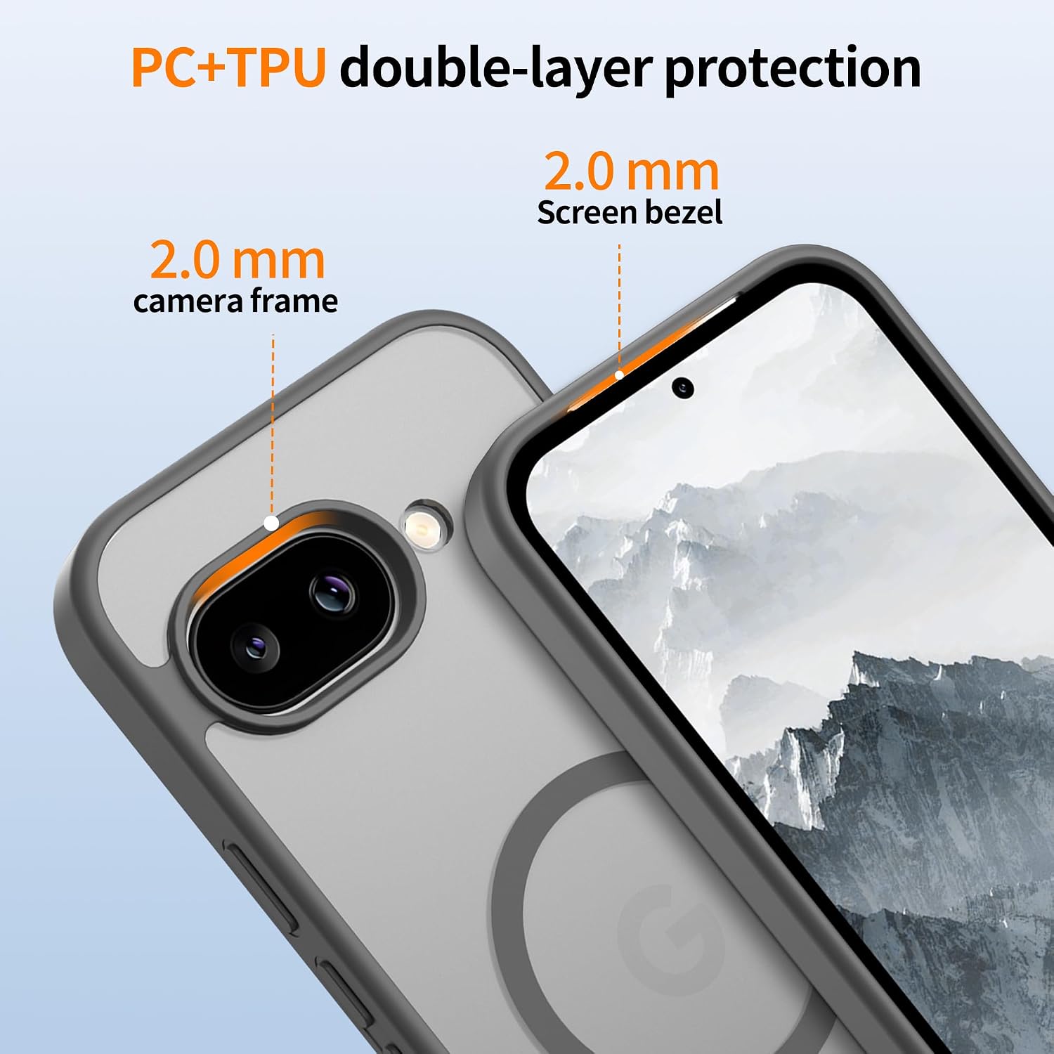 Thumbnail 6 de Jshru Magnetic Case for Google Pixel 9A – Slim, Durable, MagSafe‑Ready (Gray) with HD Screen Protectors