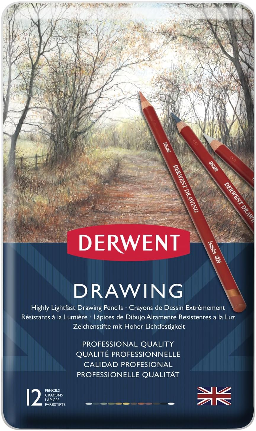Thumbnail 1 de Derwent Crayons Drawing 12 couleurs 🎨