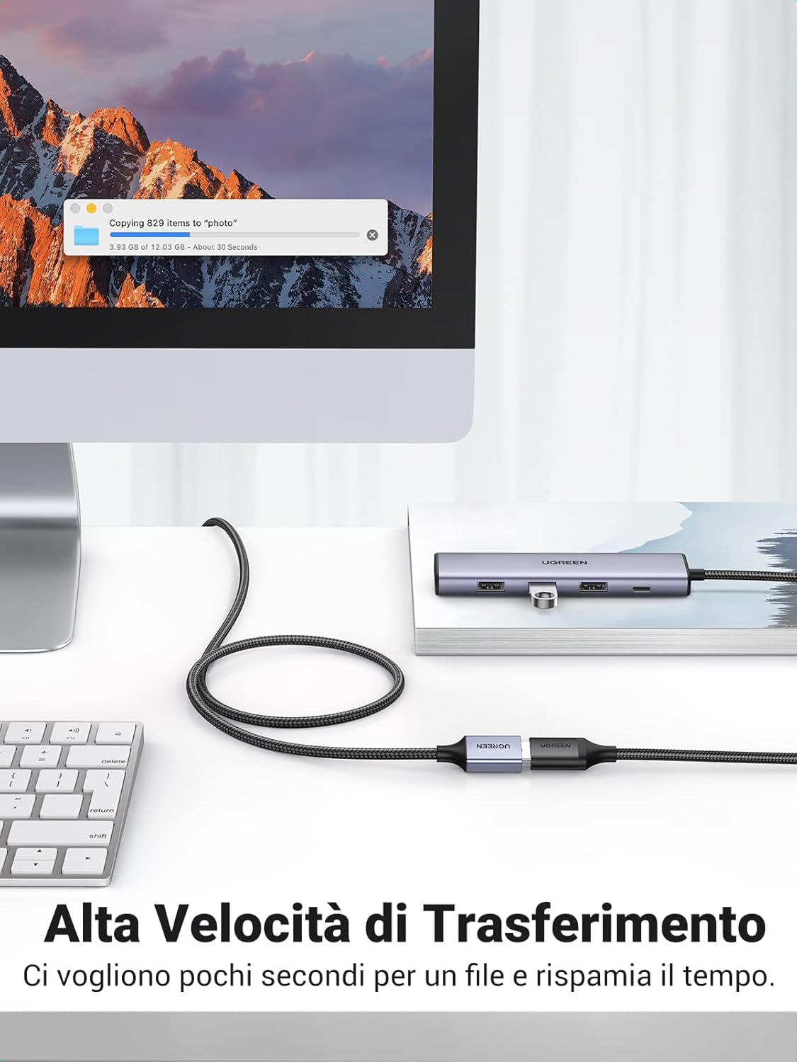 Thumbnail 3 de UGREEN Cavo Prolunga USB 3.0 5m - Nylon, Maschio a Femmina, Alluminio | 5Gbps