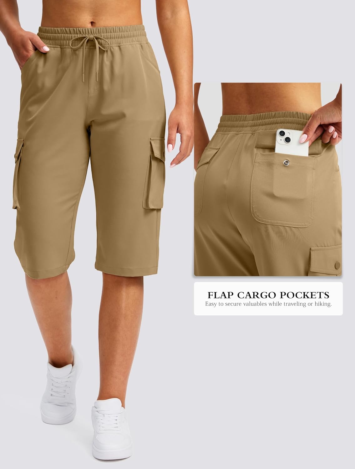 Thumbnail 4 de Viodia 15" Long Shorts for Women Hiking Cargo Bermuda Shorts