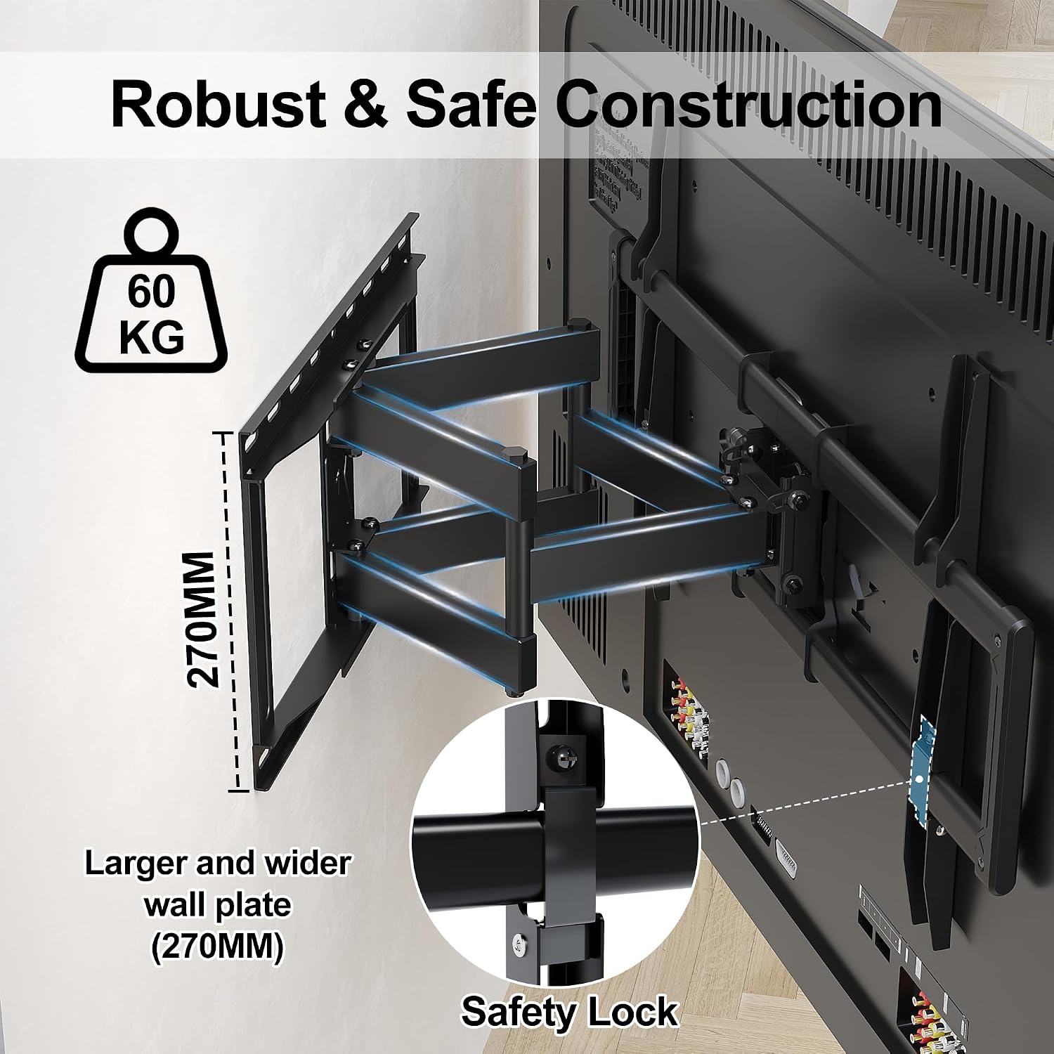Detalle 2 de BONTEC TV Wandhalterung 37–85 Zoll